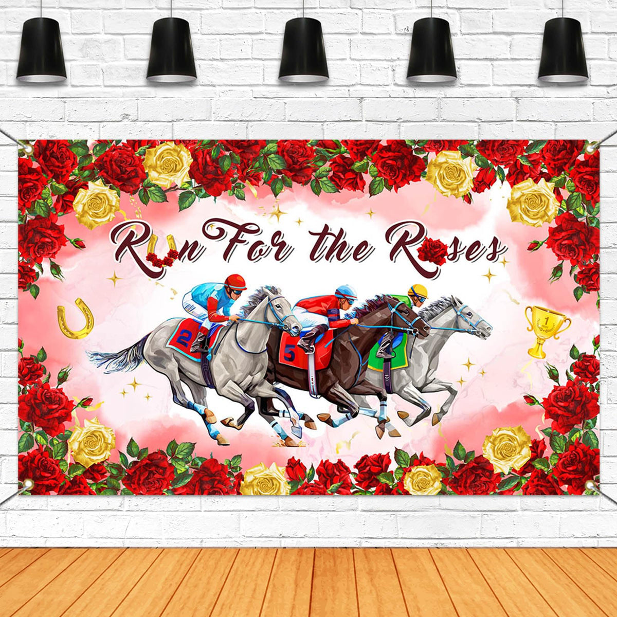 Mocsicka Run For The Roses Banner Kentucky Derby Horse Racing Party De ...