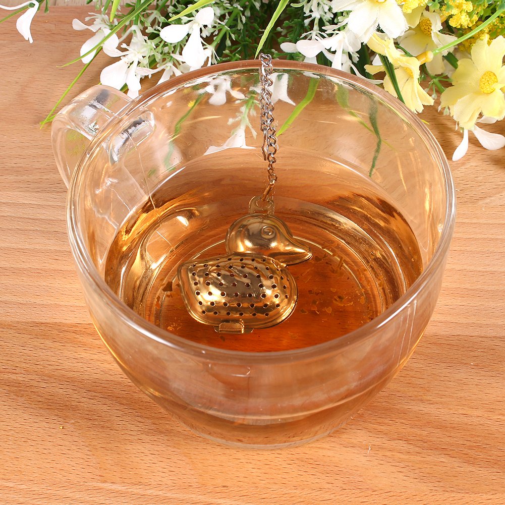 Duck Tea Infuser, Stainless Steel Infuser Herbal Spice Infuser Ball Strainer With Chain Hook Spices And Seasonings (Duck)