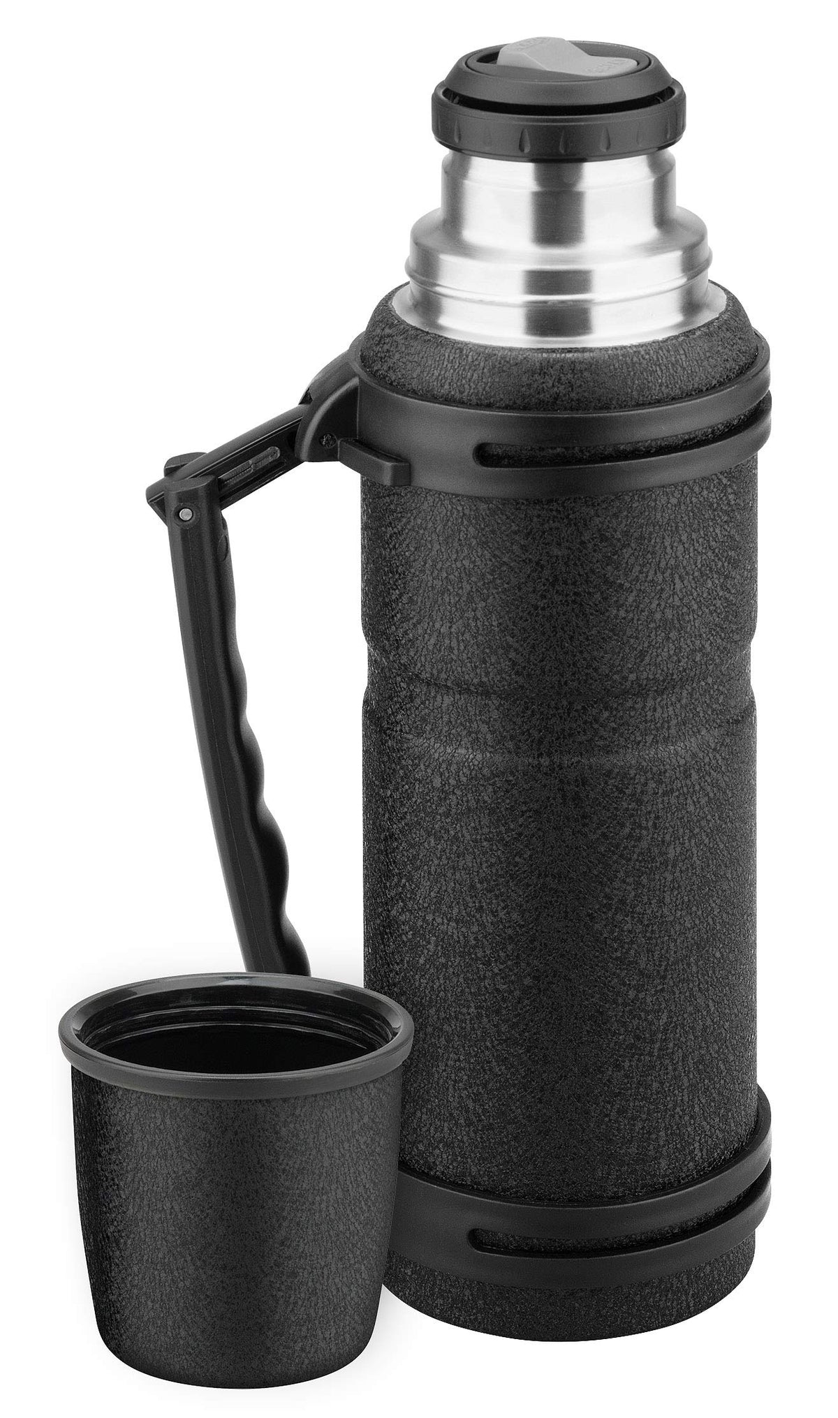Isosteel Va-X212Bk, X2 Stealth 1,2 Liter Vacuum Flask, Black, 18/8 Stainless Steel, Bpa & Lfgb Tested