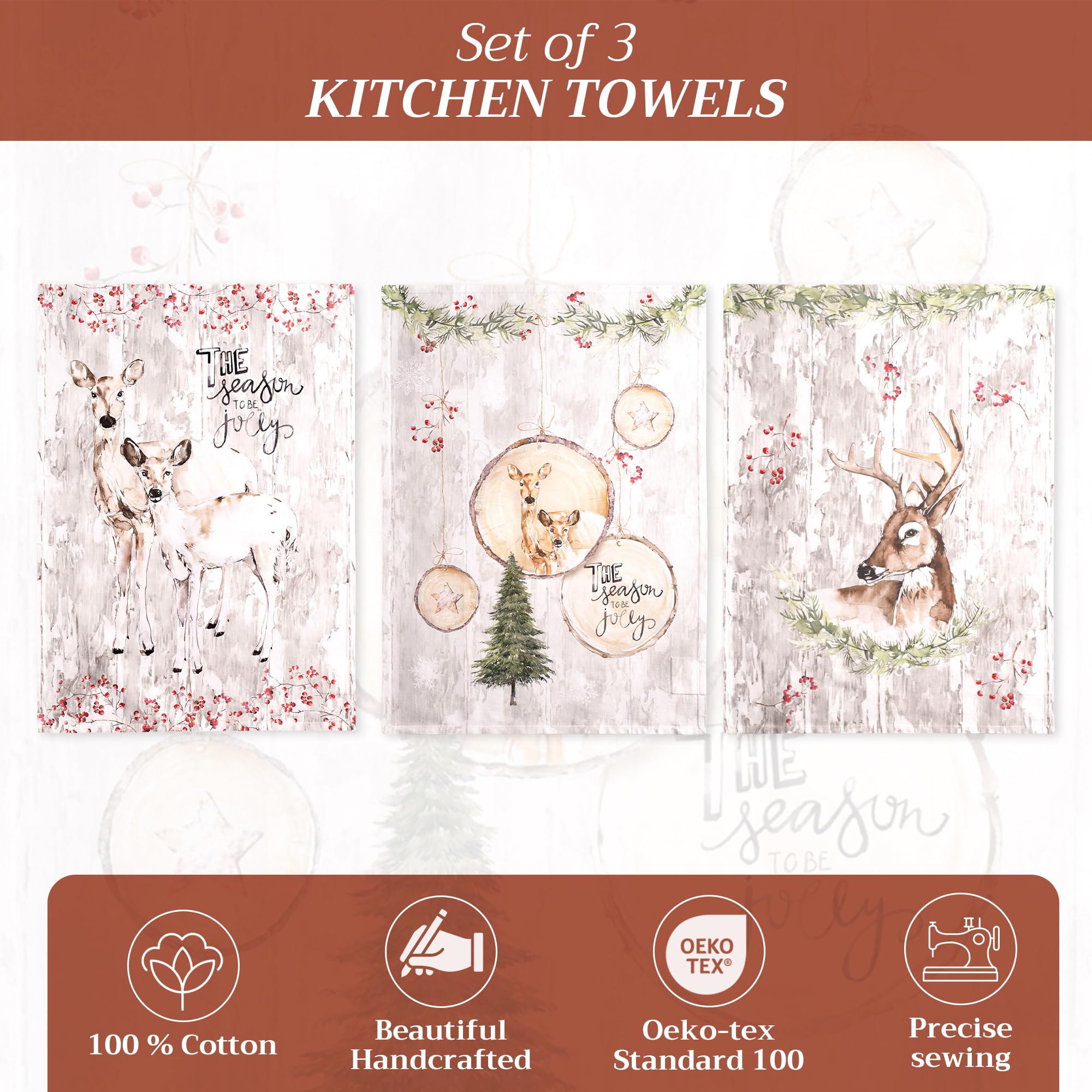Maison D' Hermine Kitchen Towel 100% Cotton Quick Dry Cleaning Dishtowel For Gifts, Dining, Home, Wedding, Banquet, Buffet, Moun