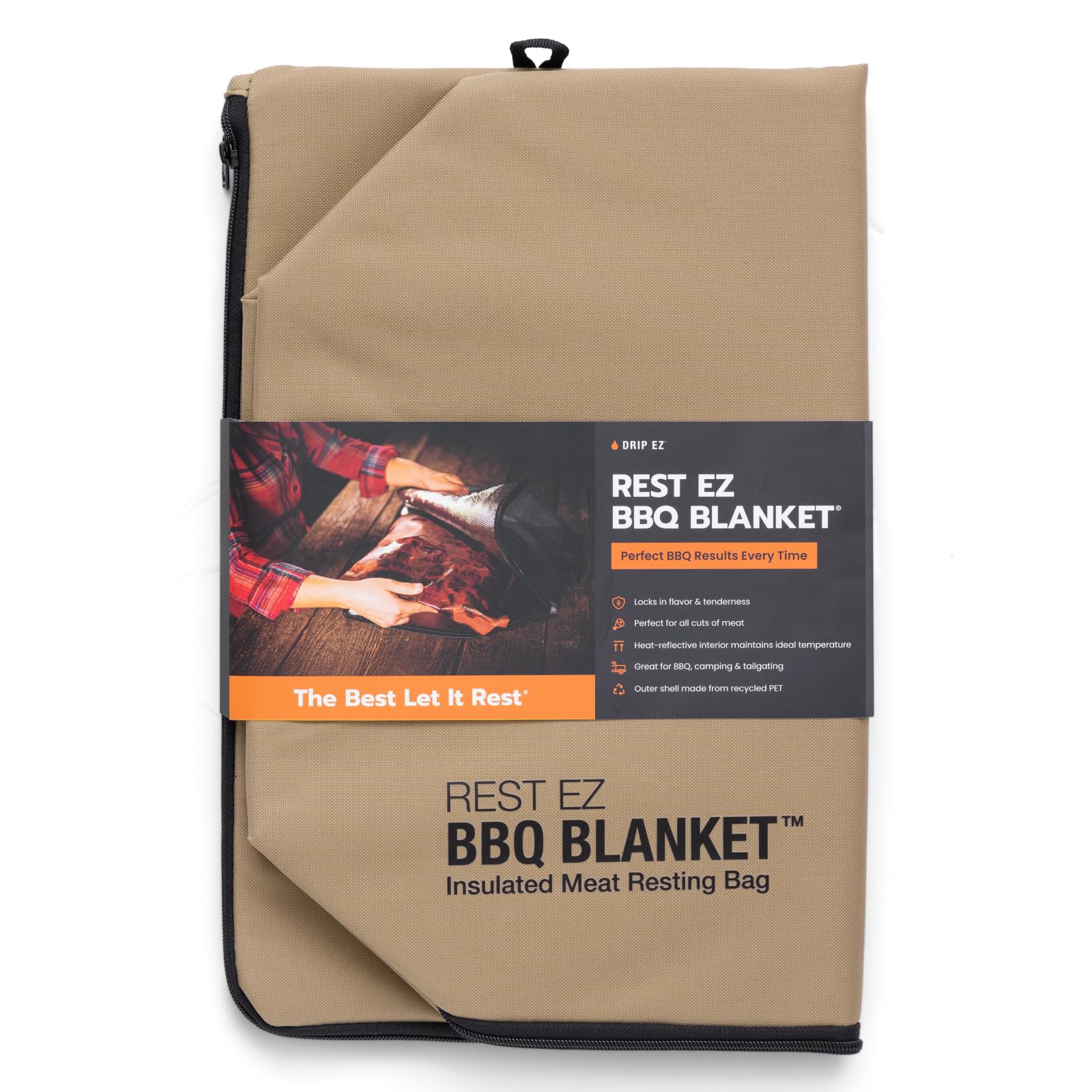 Rest EZ BBQ Blanket - Insulated Meat Resting Bag for Moisture Retention and Tender BBQ - Heavy-Duty with Wide Mouth Design for B