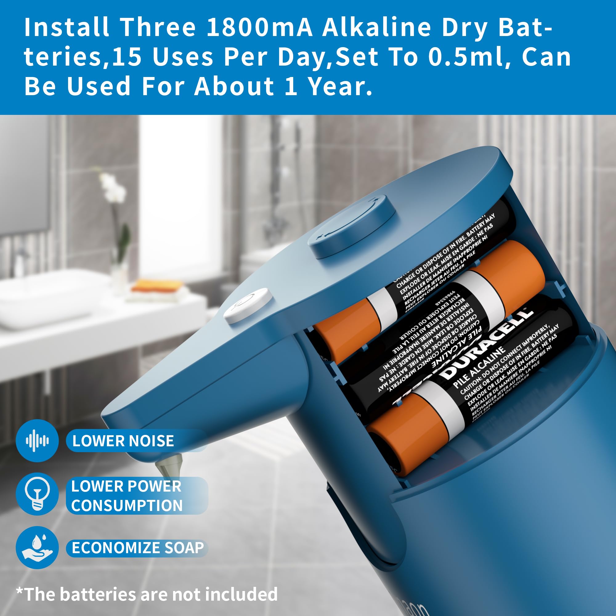 Automatic Soap Dispenser Touchless,Upgrade Adjustable Volume For Thick And Thin Liquid Battery Hand Soap Dispenser,Dish Soap Dis