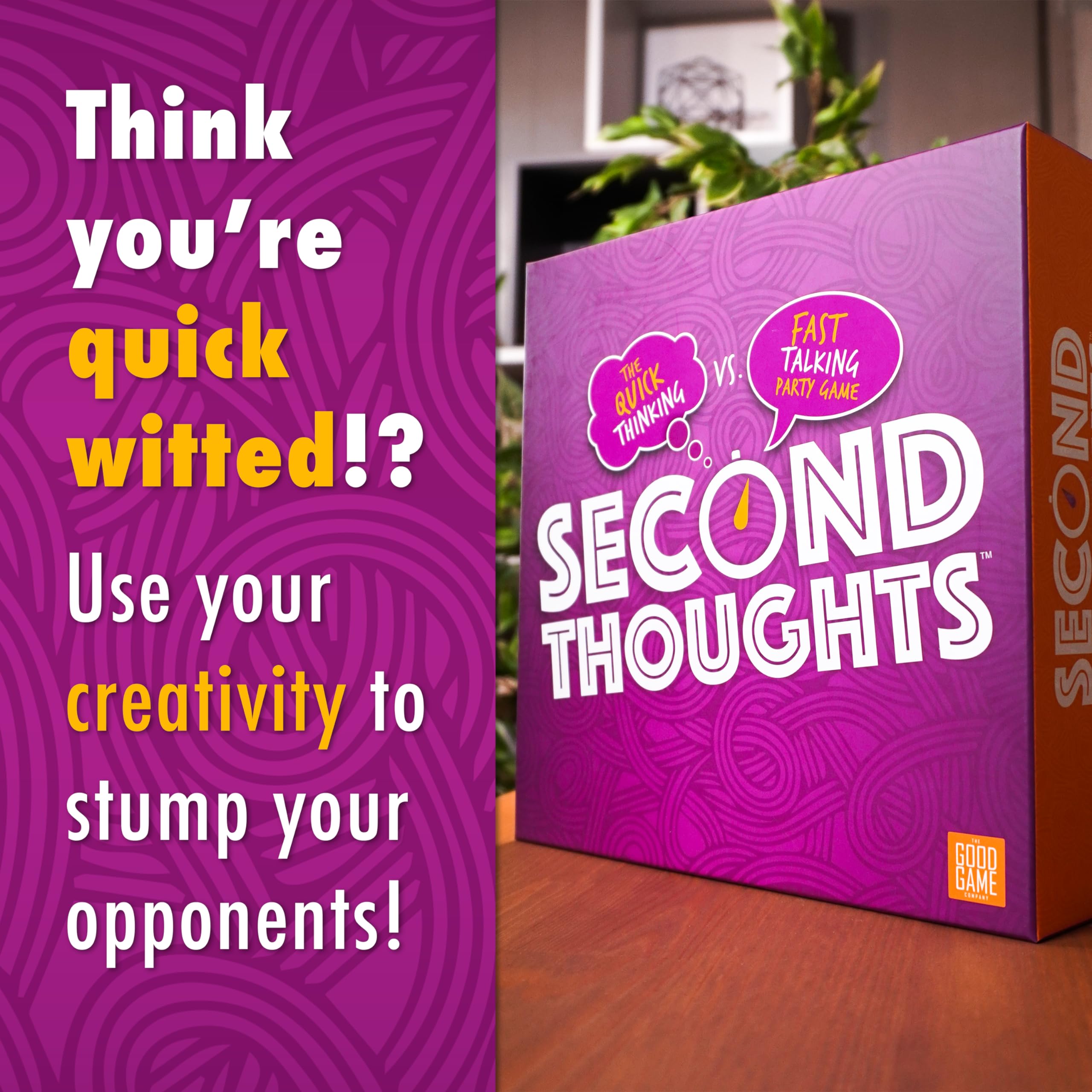 The Good Game Company Second Thoughts- The Quick Thinking vs Fast Talking Party Game