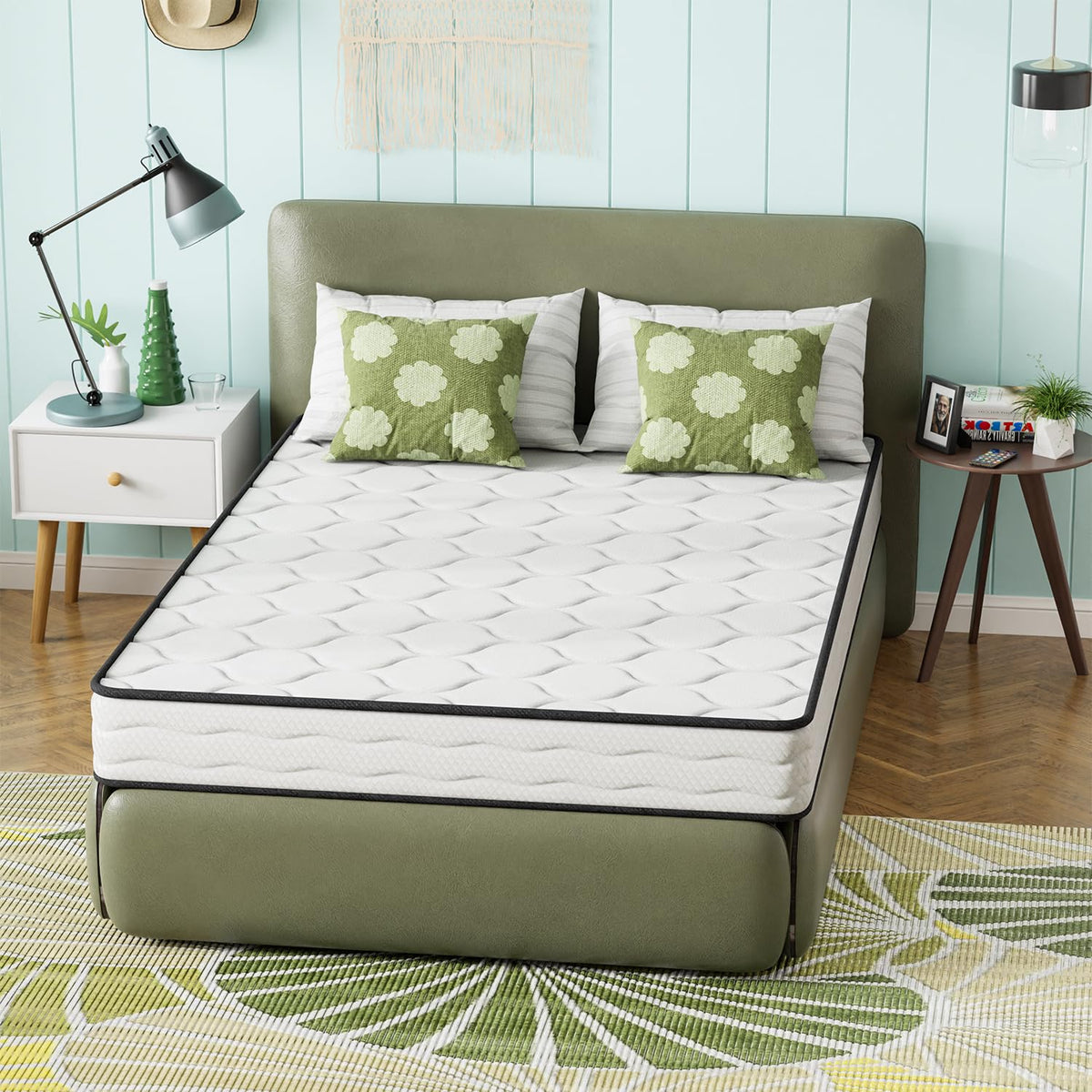 Paylesshere 8 Inch Mattress Medium Firm Spring Mattress Cool Sleep Pressure Relief Full Size Mattress In A Box Fiberglass Free C