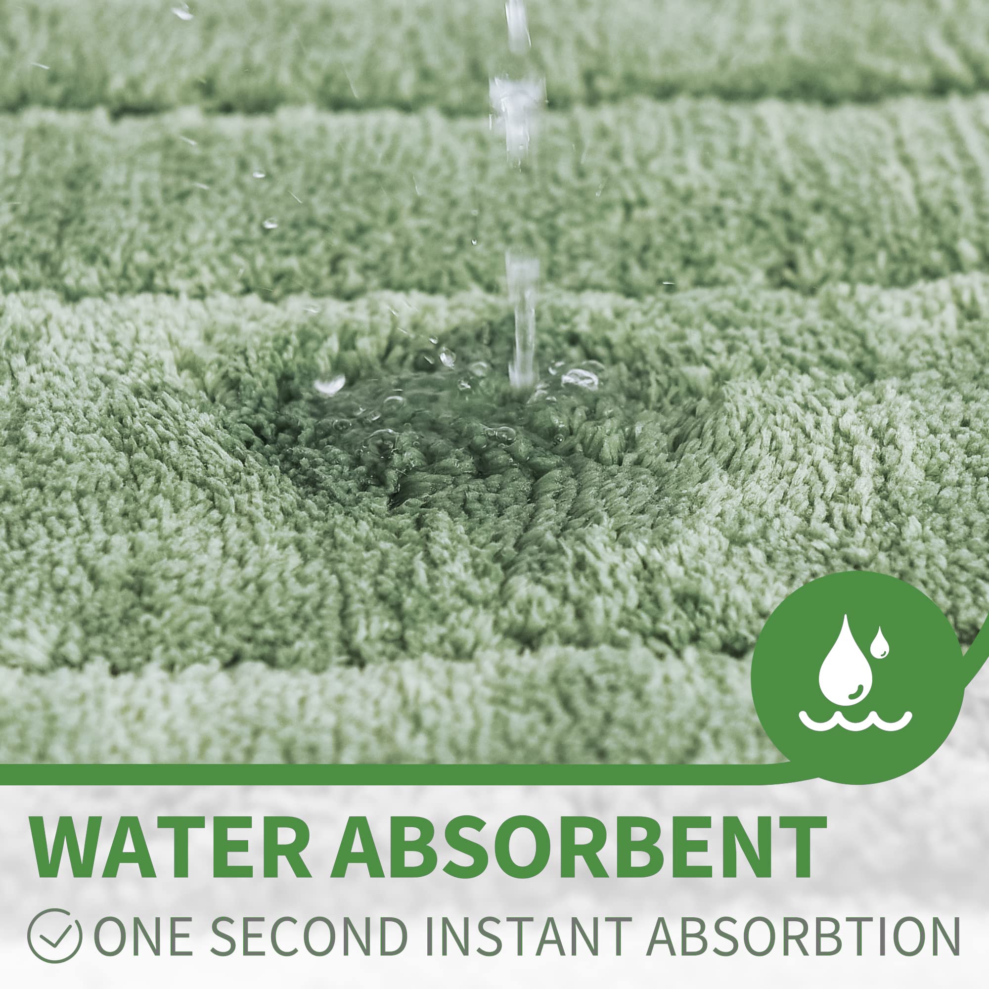 Granny Says Sage Green Bathroom Rugs Non Slip, 20'' X 32'', Bathroom Rugs Washable,Bath Rugs For Bathroom,Bath Mats For Bathroom