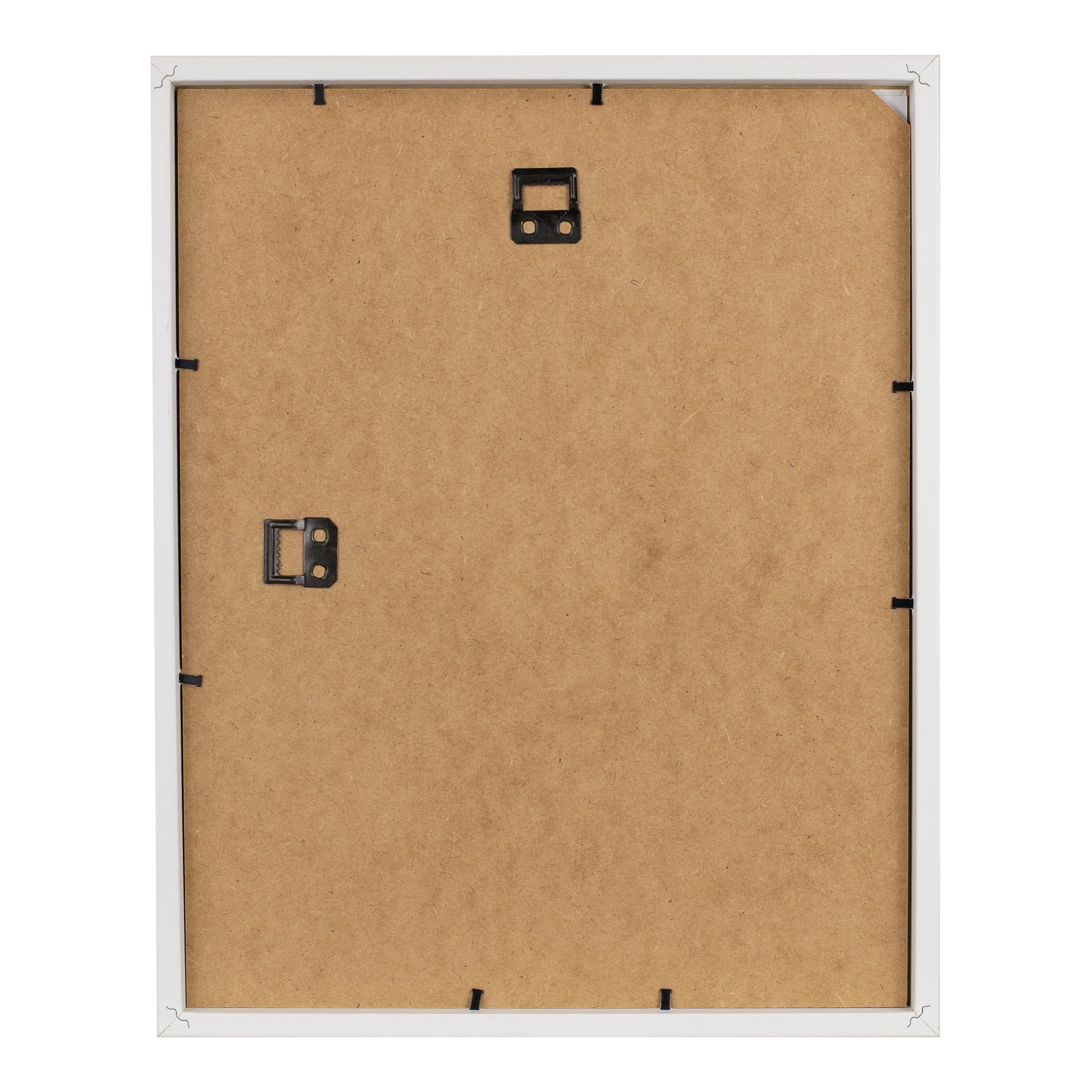 BD ART 12x16 (30x40 cm) White Picture Frame Made of Wood and High Definition glass Display Pictures 8x12 with Mat or 12x16 Without Mat - Vertical and Horizontal Wall Mounting