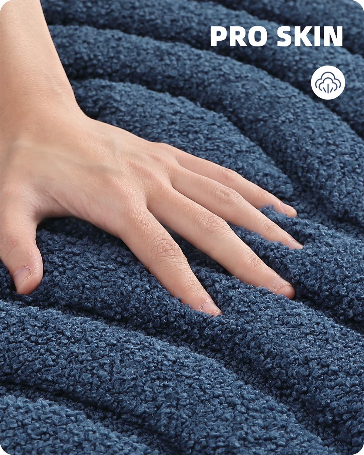 Color G Navy Blue Bathroom Rugs Absorbent Bath Mat for Shower  16 x 24 Non Slip Bath Rugs for Bathroom  Soft Washable Bathmats Small Bathroom Floor Mat Microfiber Easy to Clean Quick Dry