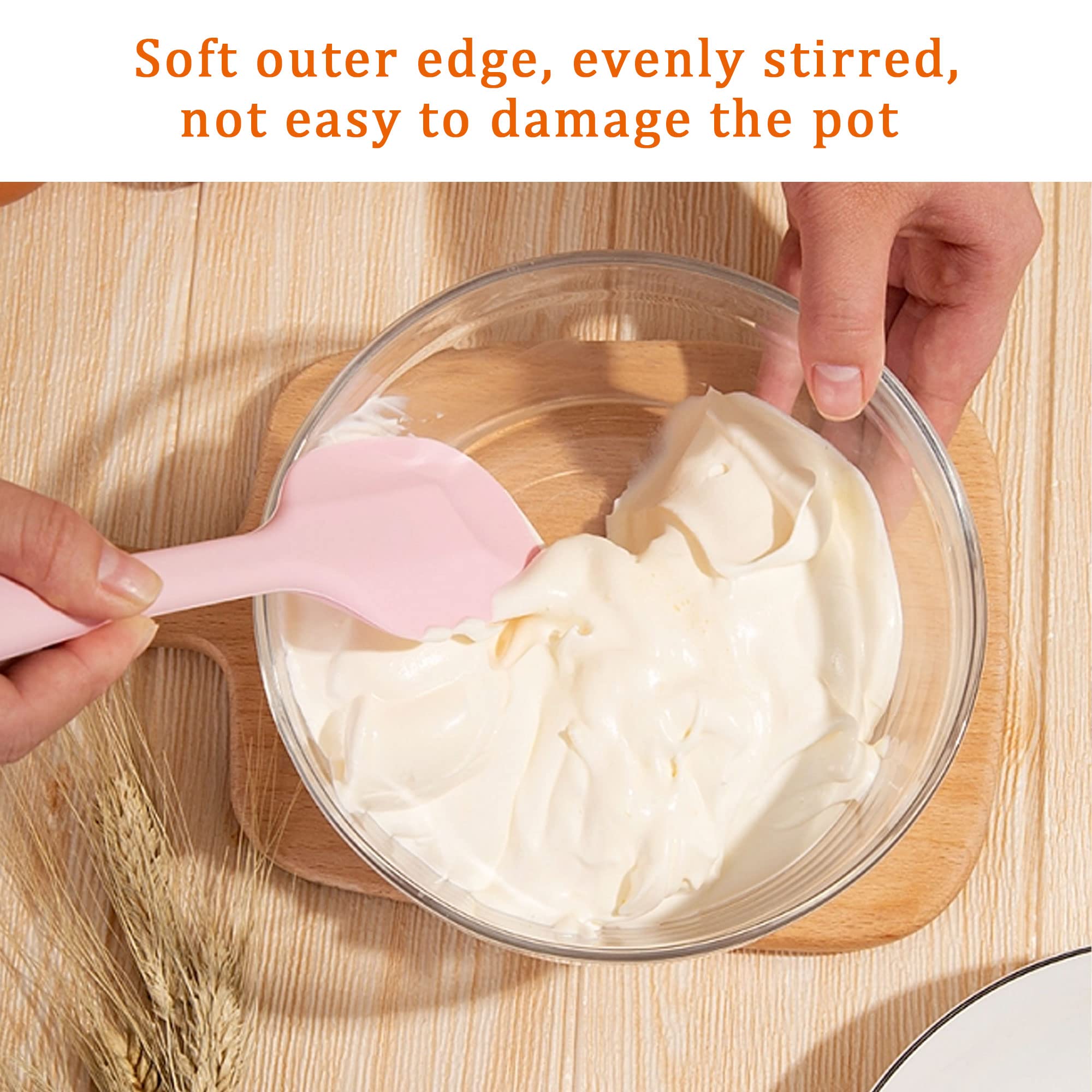 Mini Silicone Spatula Set 7Pcs Small Jar Spatula With Long Handle Makeup Spatula Tool Tiny Scraper For Kitchen And Cosmetic