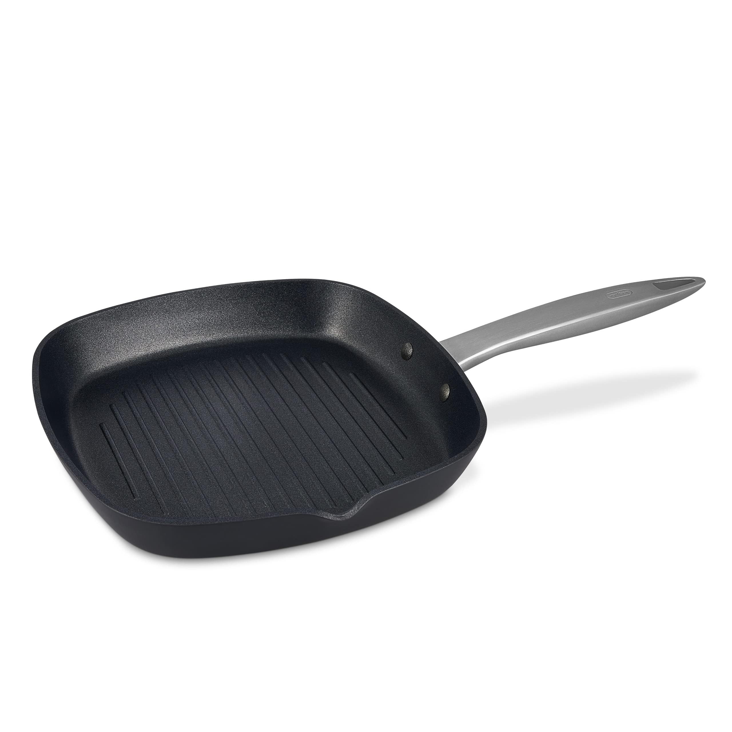 Zyliss Ultimate Pro Nonstick Grill Pan - Hard Anodized Grill Pan with Pour Spout - Non-Stick Stainless Steel Cookware - Scratch-