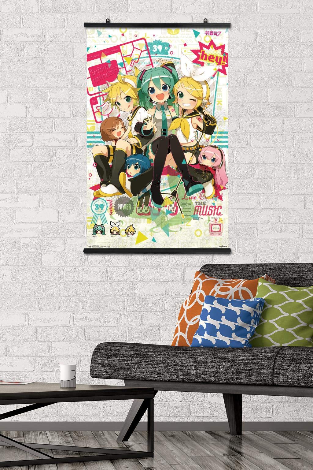 Trends International Hatsune Miku - Hey Wall Poster, 22.37'' X 34.00'', Poster & Clip Bundle