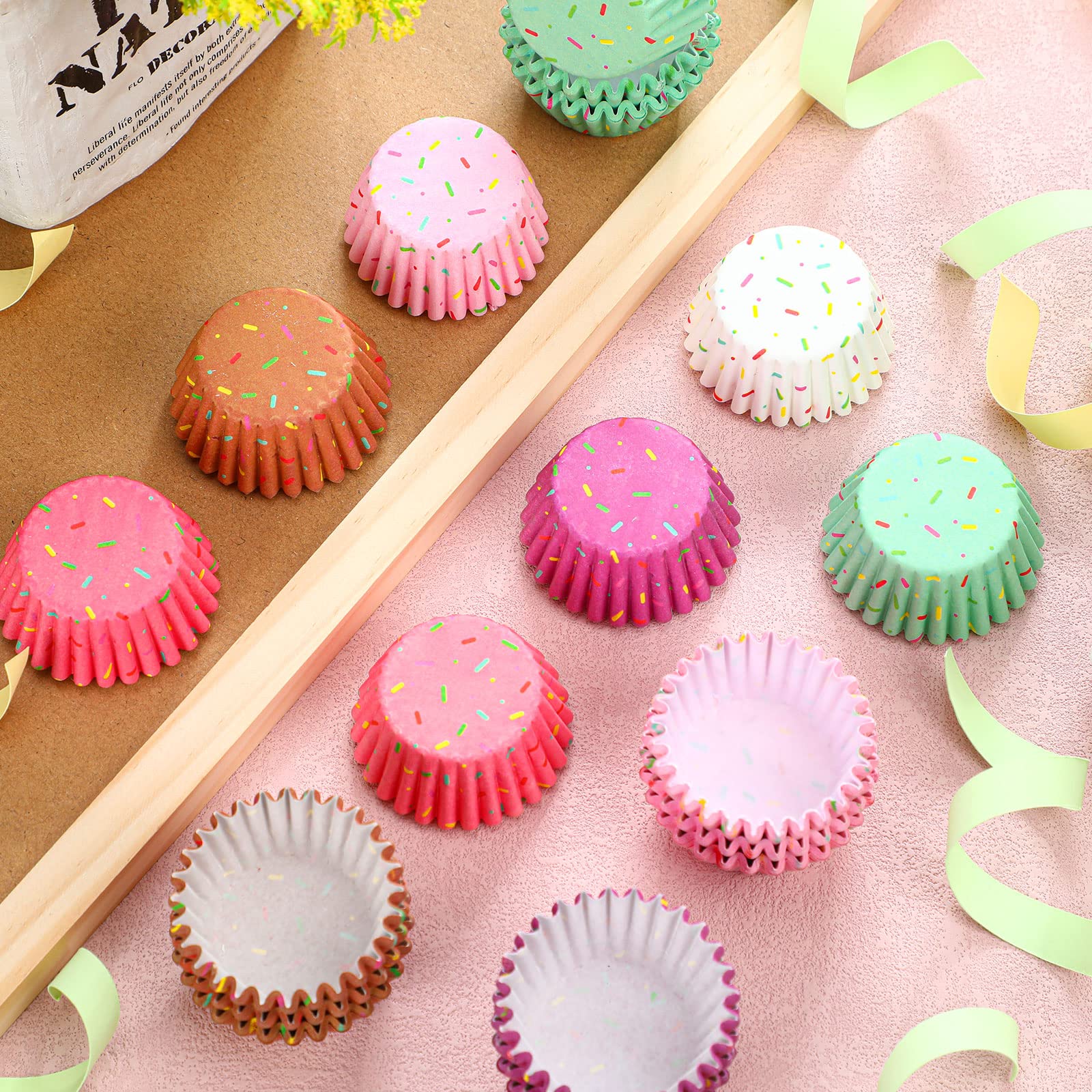 600 Count Icing Design Mini Cupcake Liner Baking Cups Paper Small Candy Cups Making Supplies Baking Cupcake Liner Supplies Holid