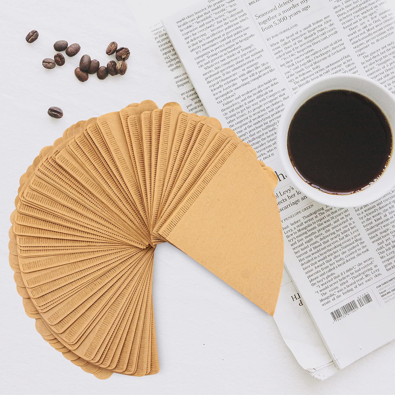 Coffee Filter  Cone Coffee Filters 2  Pour Over Filters for v60 Coffee Dripper and Drip Coffee Maker  1-4 Cups  100 Count  Disposable V02 Coffee Filters(Natural Unbleached  Size 02)