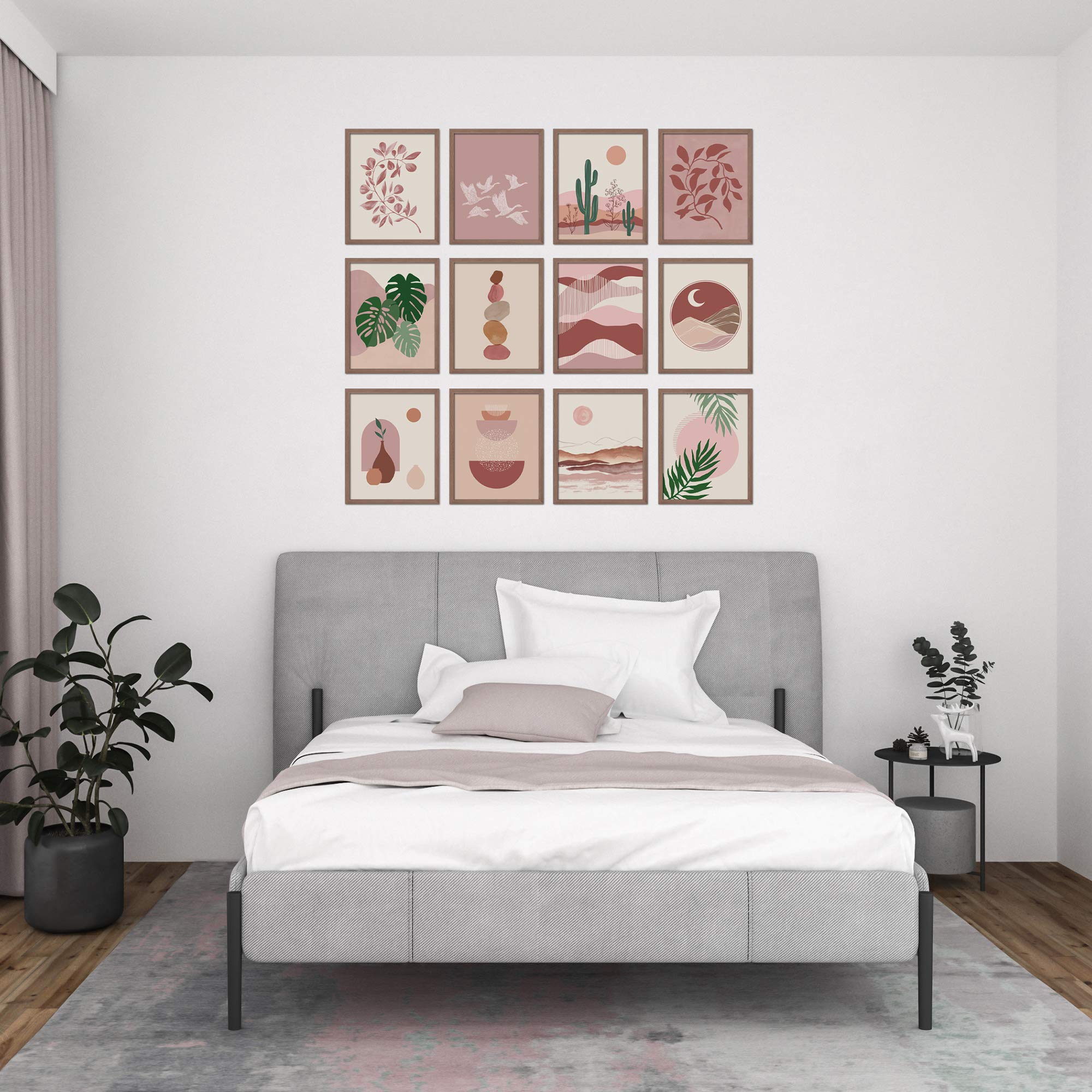 Artivo Boho Wall Art Prints Southwestern Art Wall Decor 8X10 12 Set, Neutral Aesthetic Wall Collage Kit, Modern Wall Art Desert