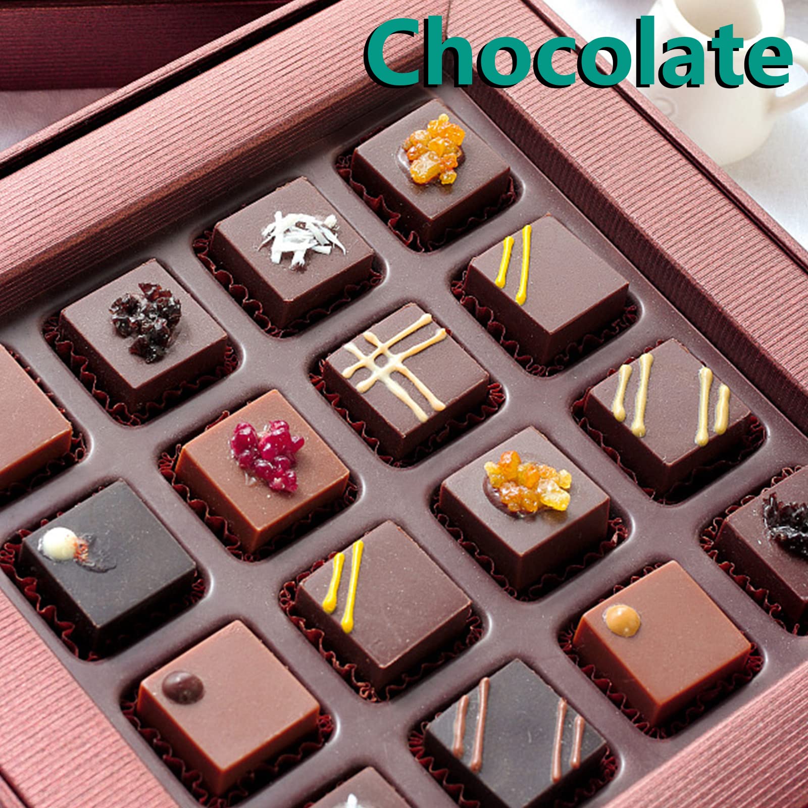 Sakolla 40 Cavities Square Silicone Molds, Mini Cubes Silicone Mold For Chocolate, Hard Candy, Ice Cubes, Gummy