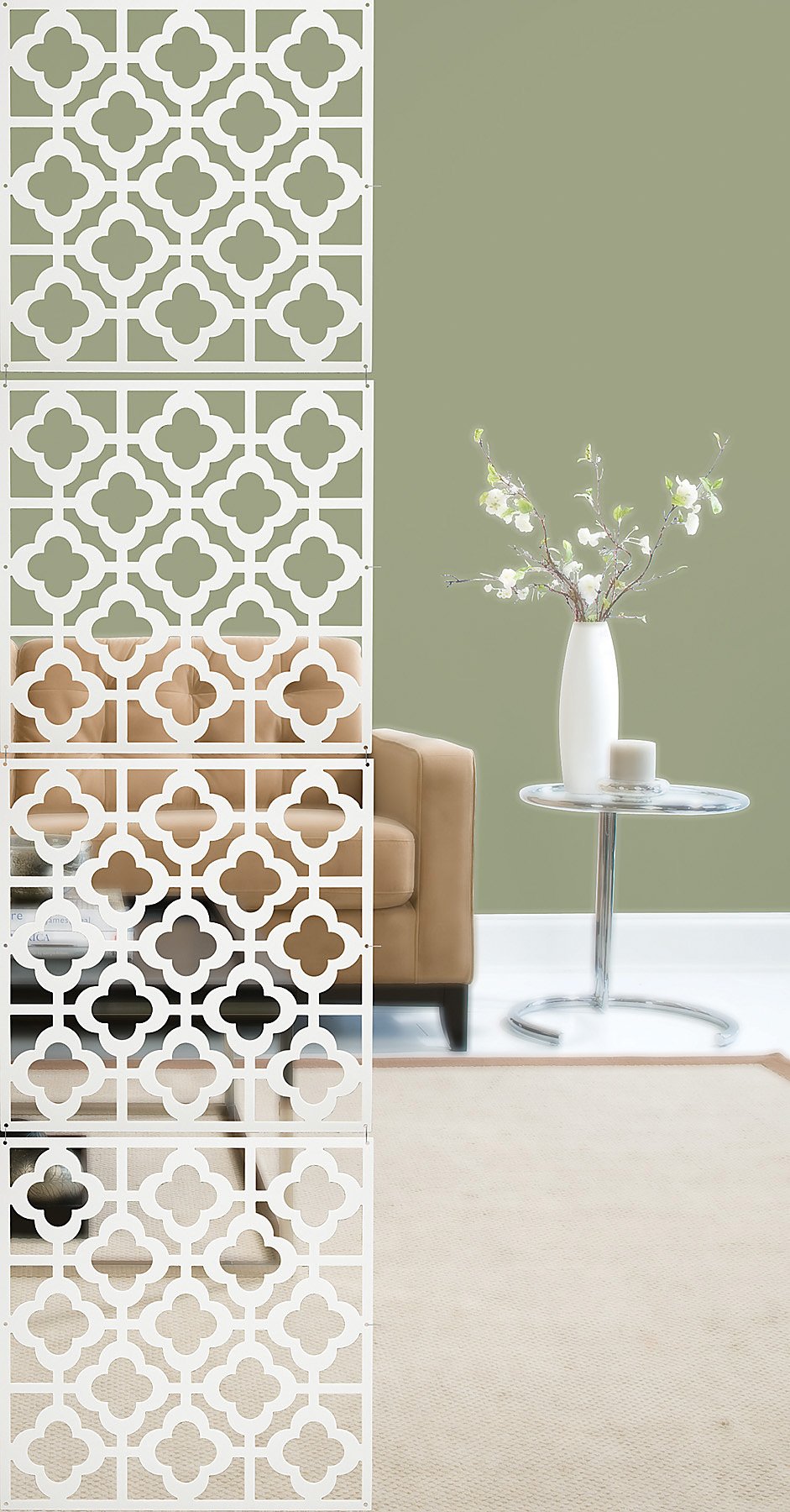 Wall Pops Wpp0275 Honeycomb Decorative Hanging Room Division Panels , White
