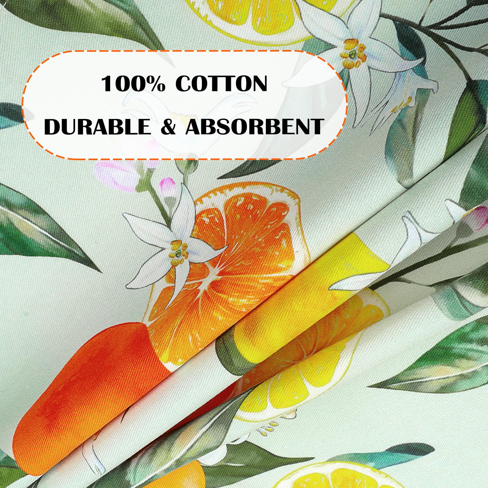 Arquiel Spring Summer Lemon Tea Towels, Cotton Kitchen Towel 18.9    27.5 Inch, Quick Drying Dish Cloth For Party Anniversary Ho