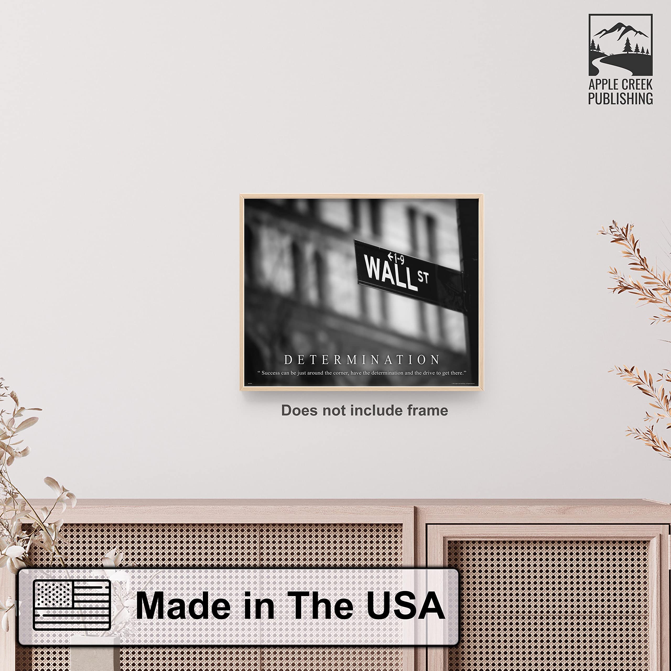 Stock Market Motivational Poster Art Print 11X14 Chicago New York Stock Exchange Wall Street