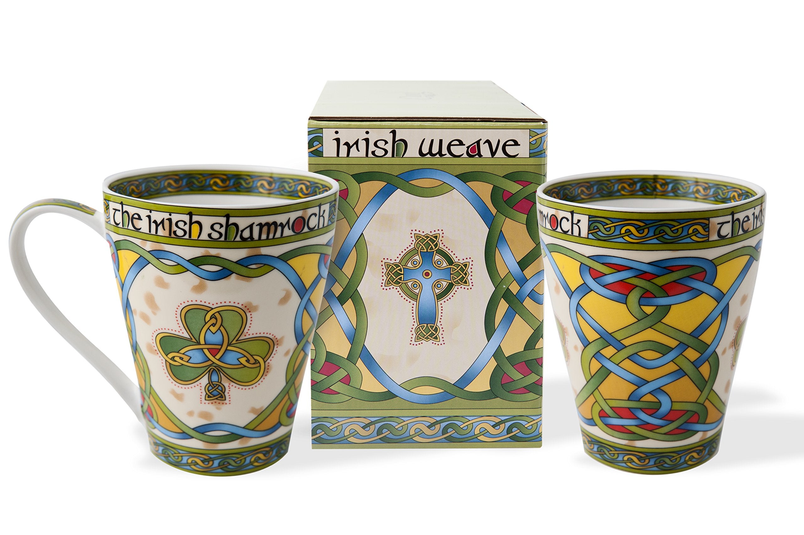 Royal Tara Irish Shamrock Mug - Irish Weave (Set Of 2)