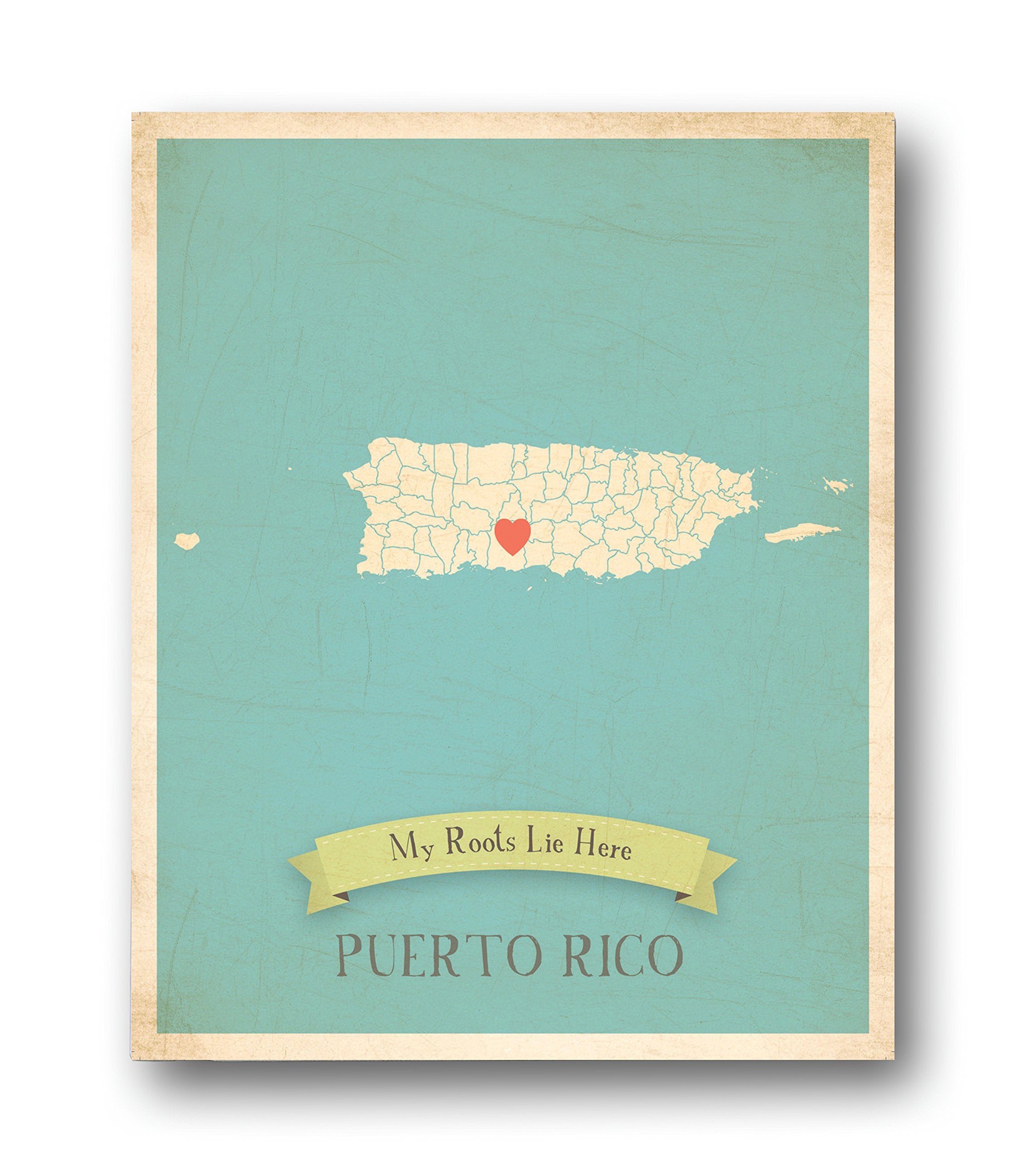 Children Inspire Design Wall Map, My Roots Puerto Rico Personalized Wall Map 11x14, Kids Puerto Rico Map Wall Art, Wall Art Pri