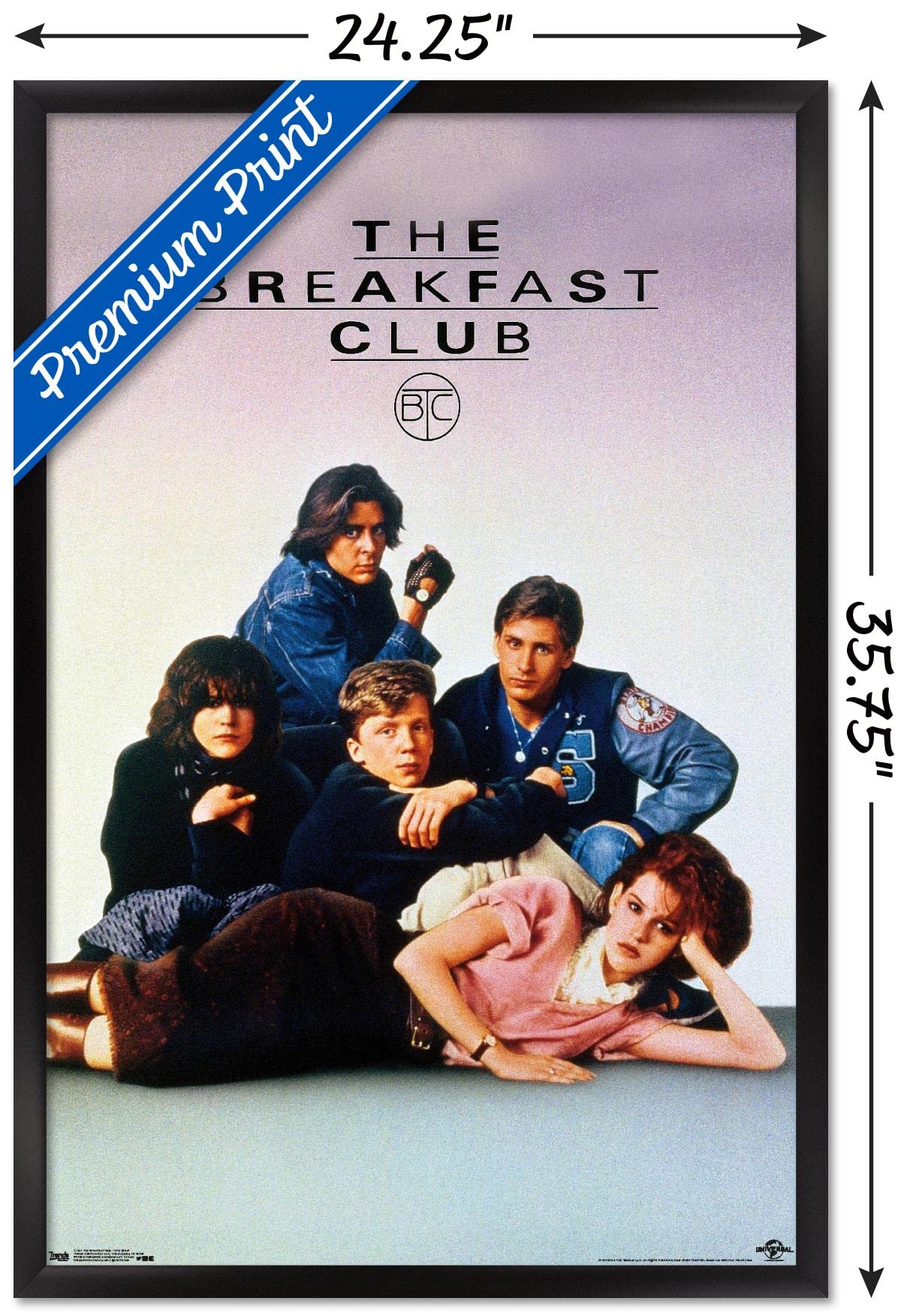 Trends International The Breakfast Club - One Sheet Wall Poster, 22.375'' X 34'', Black Framed Version