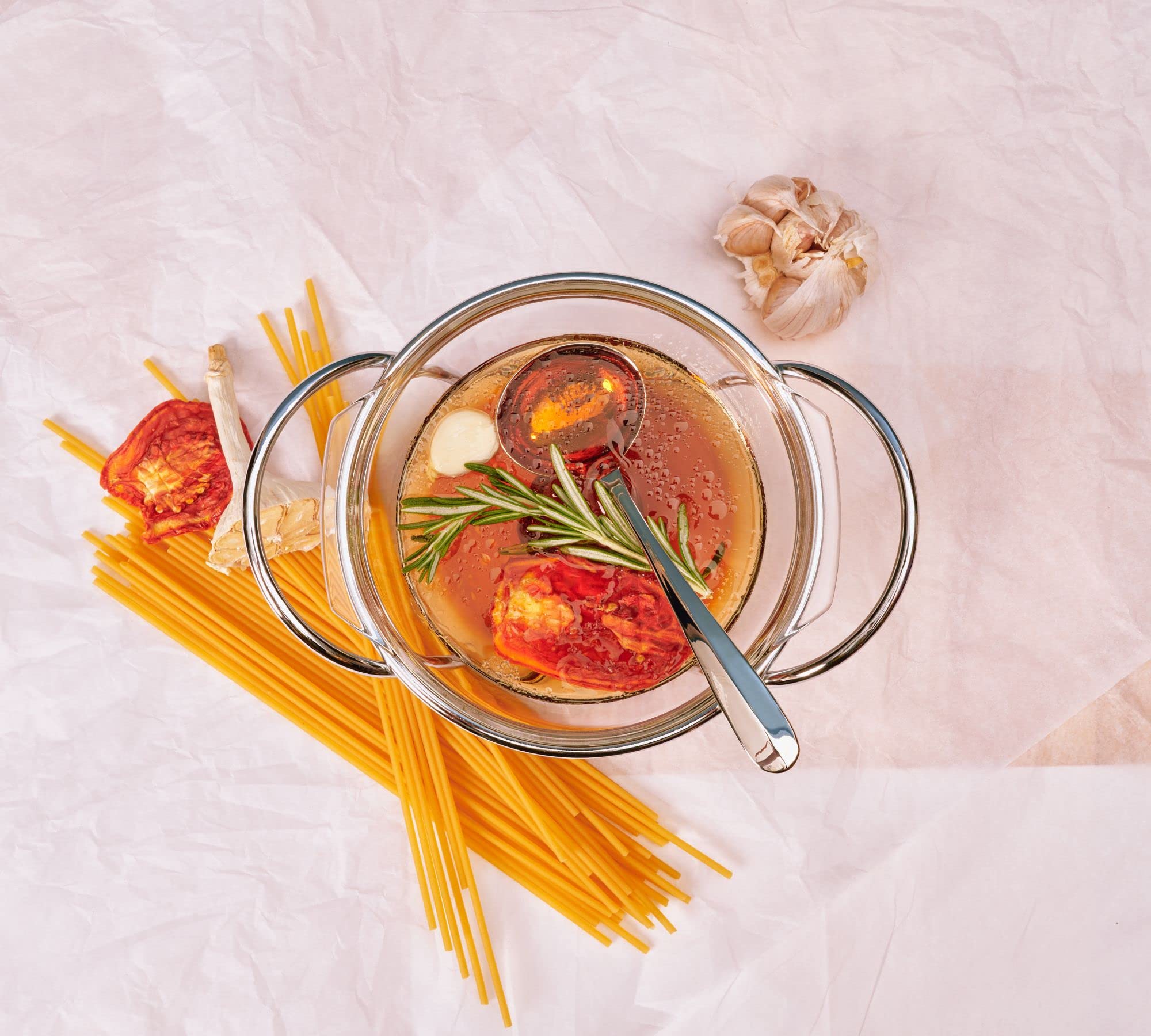 Rigeli Regent Chromeplated Wire Sauce Warmer W/Ladle Stainless Steel Round Soup Warmer With Spoon Perfect For Chocolate, Caramel