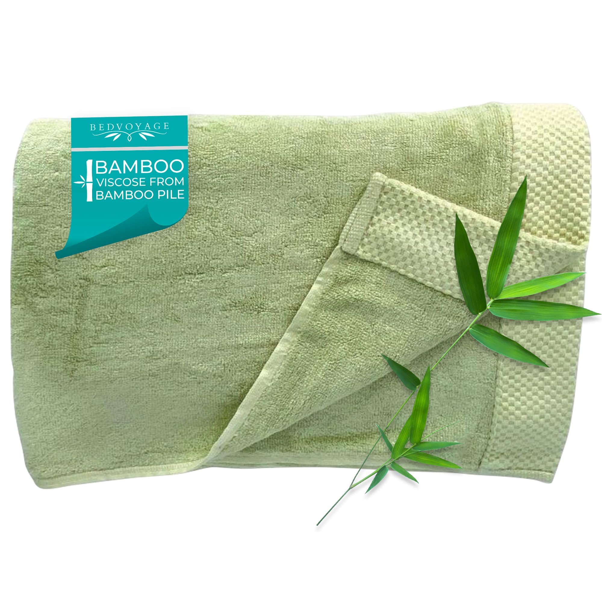 Bedvoyage Luxury Bath Towels, 600 Gsm, Ultra Soft Viscose Derived From Bamboo, Super Absorbent, Extra Large 30X54, Bath Size Tow