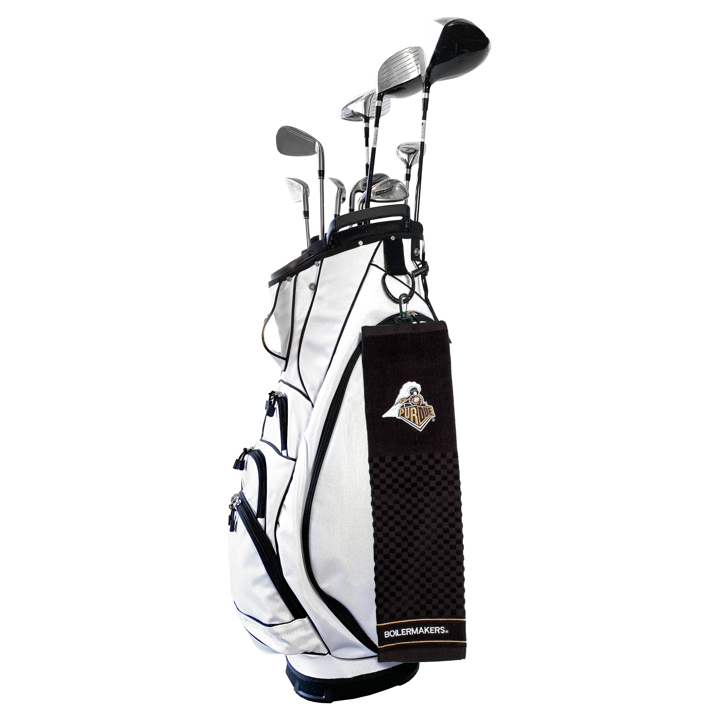 Team Golf Ncaa Purdue Boilermakers Embroidered Golf Towel Embroidered Golf Towel, Checkered Scrubber Design, Embroidered Logo