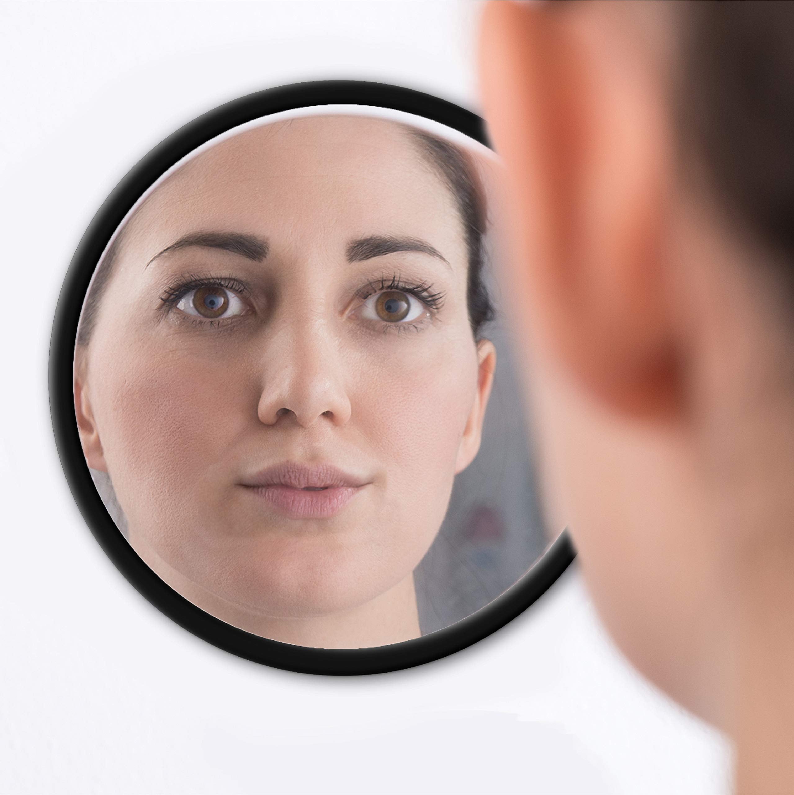 REVELÉ 12X Magnifying Makeup Mirror - Portable 6" Acrylic Travel Mirror with Suction Cups, Model 4500G
