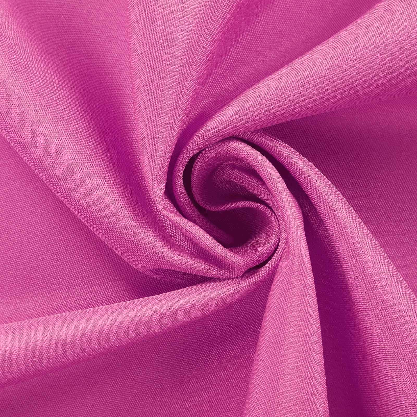 Balsacircle 120 Inch Fuchsia Round Tablecloths Fabric Table Cover Linens For Wedding Party Polyester Reception Banquet Events Ki