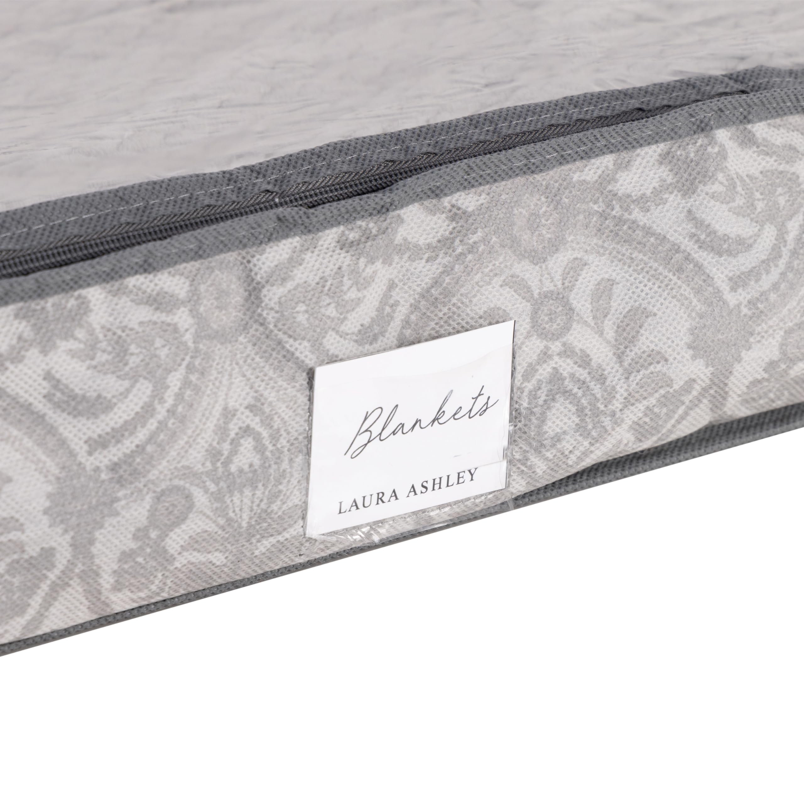 Laura Ashley Non-Woven Bed Storage Bag  Foldable  Bedroom Storage  Zippered Top  Almeida Dove Grey