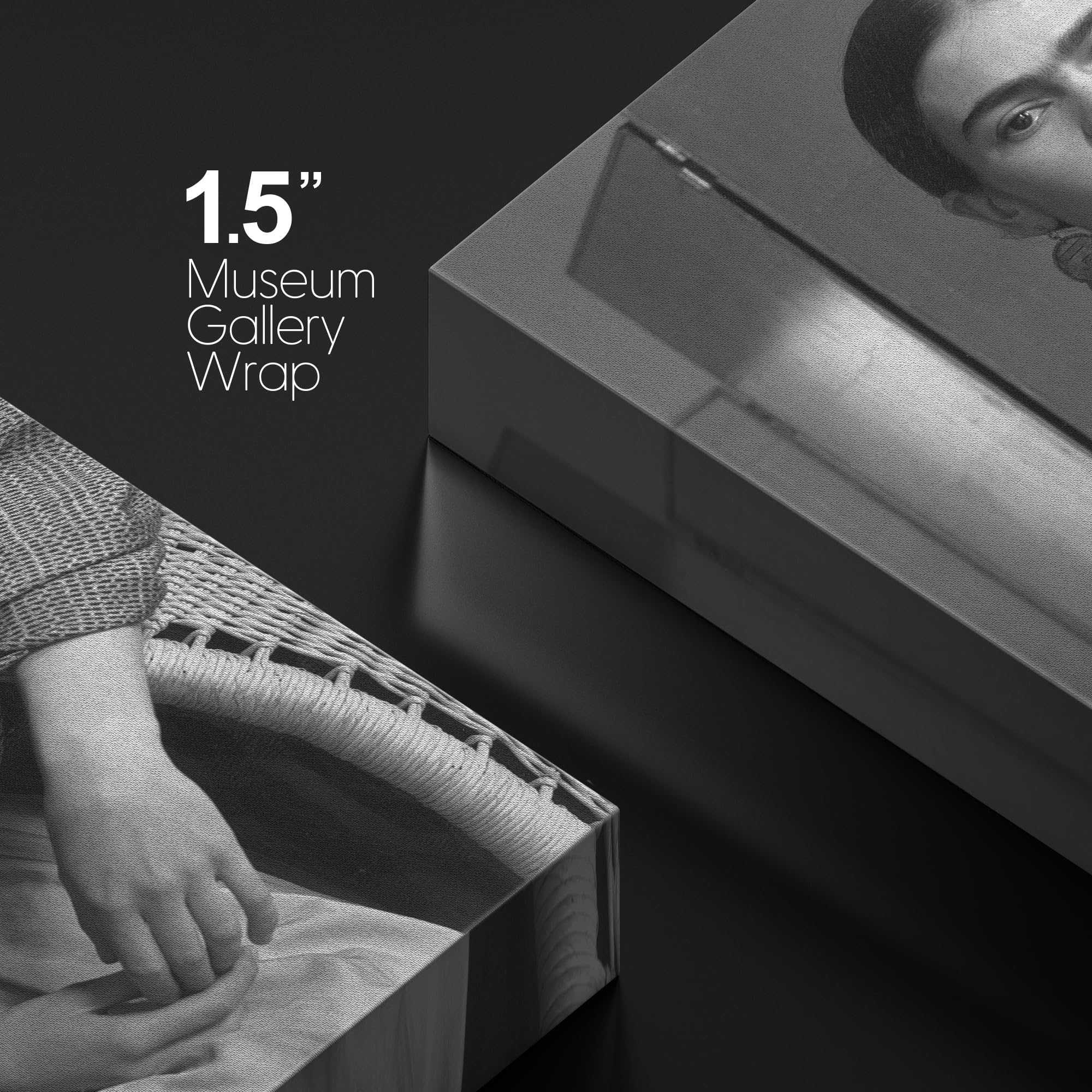 Wall26 Canvas Print Wall Art Mexican Master Artist Black & White Frida Kahlo Historic Classic Photography Realism Traditional Po