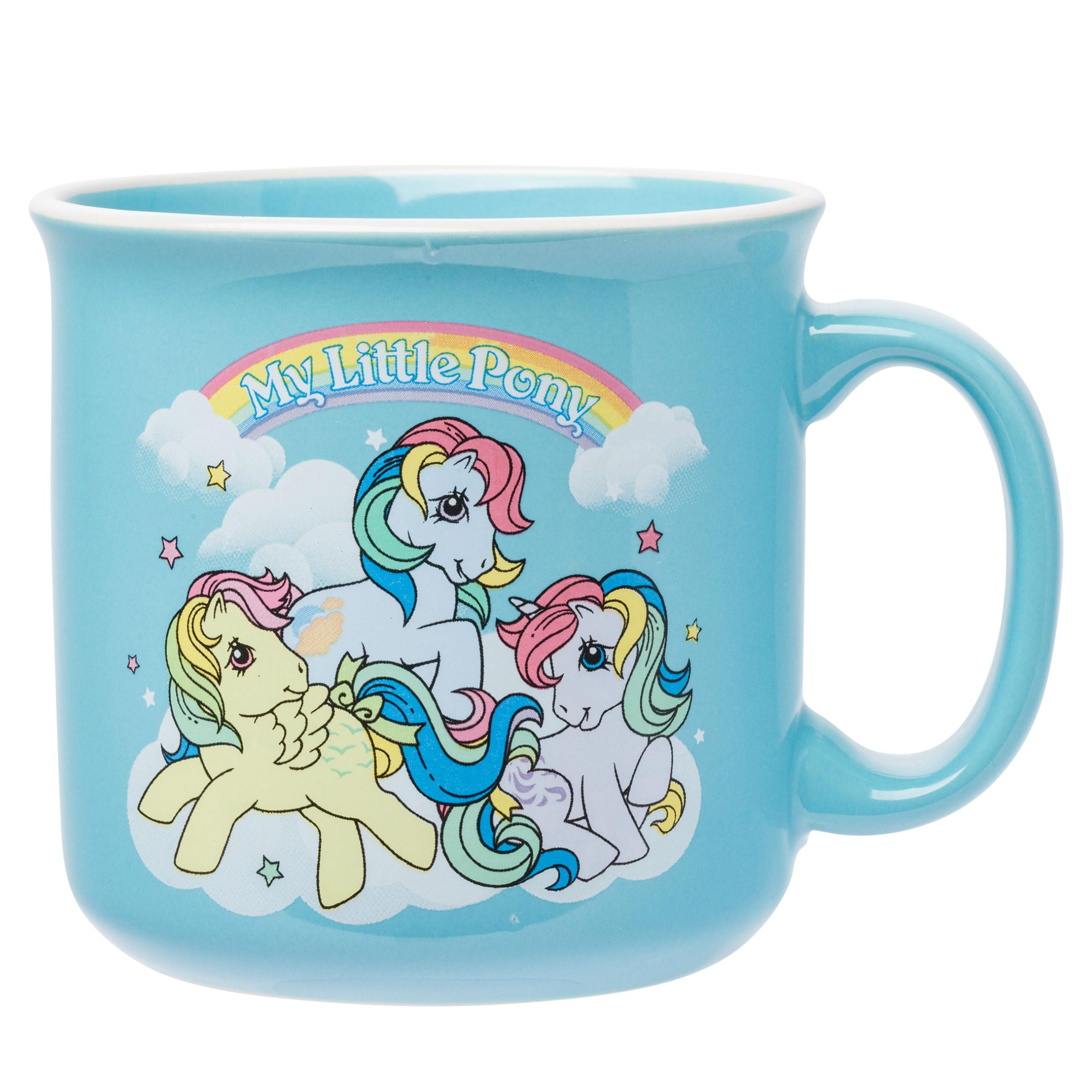 Silver Buffalo My Little Pony Featuring Skydancer, Sunlight, and Windy Ceramic Camper Mug, 20 Ounces