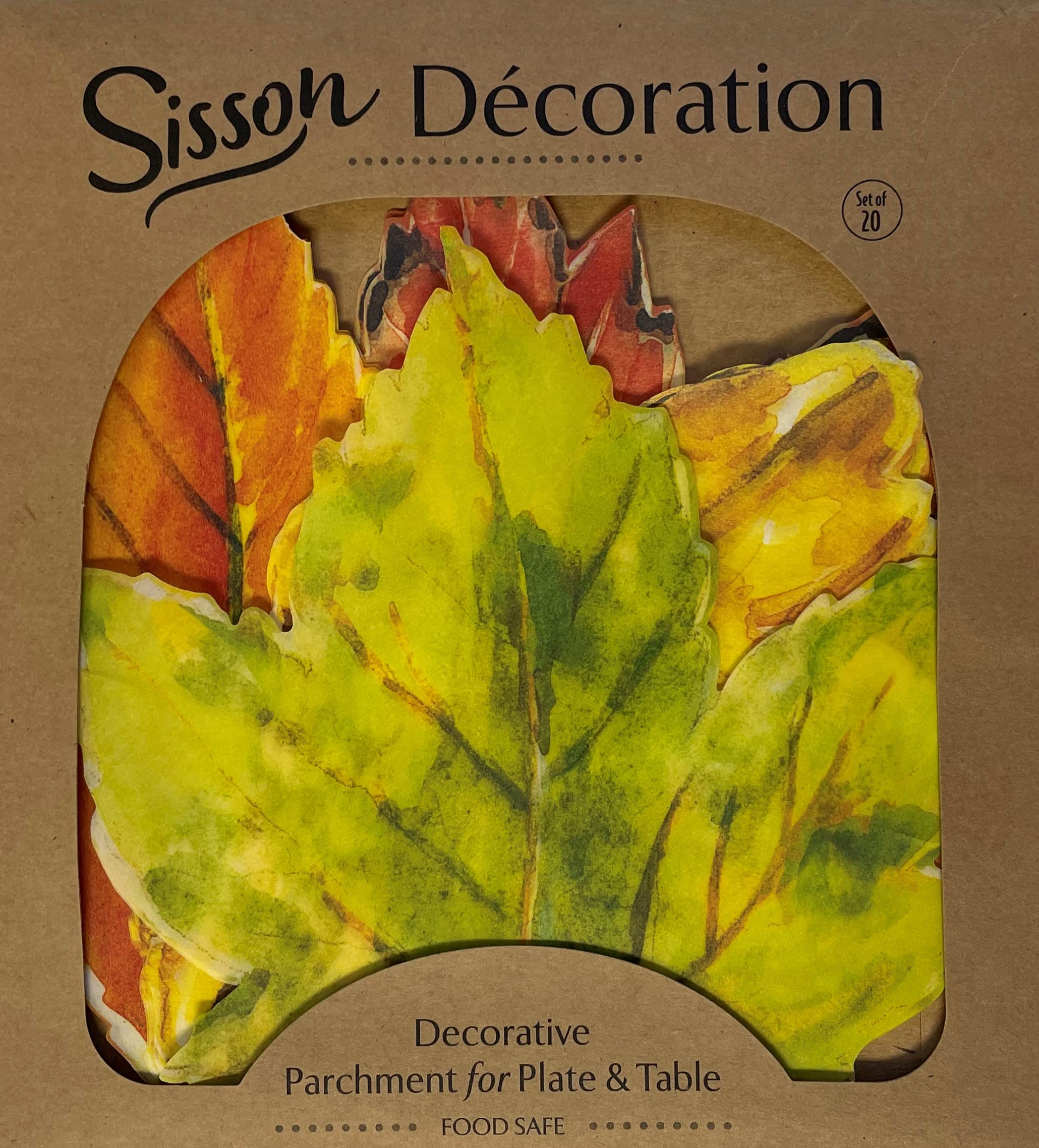 Parchment Paper Leaves for Cheese & Charcuterie Boards - Sisson Distribution Leaves (Pack of 20) (Artist Leaves)