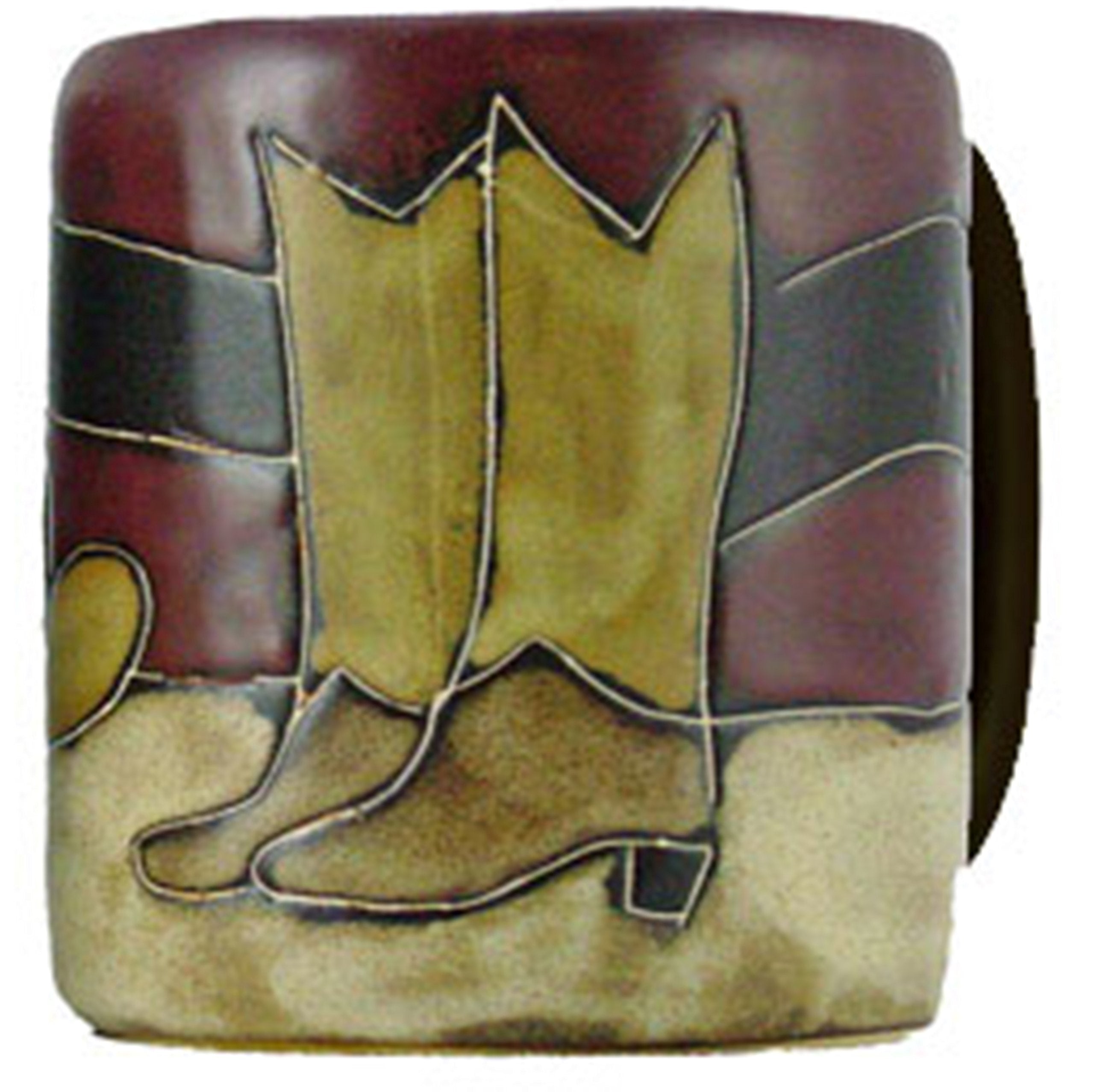 Mara Stoneware Mug - Boots & Hat - 16 Oz