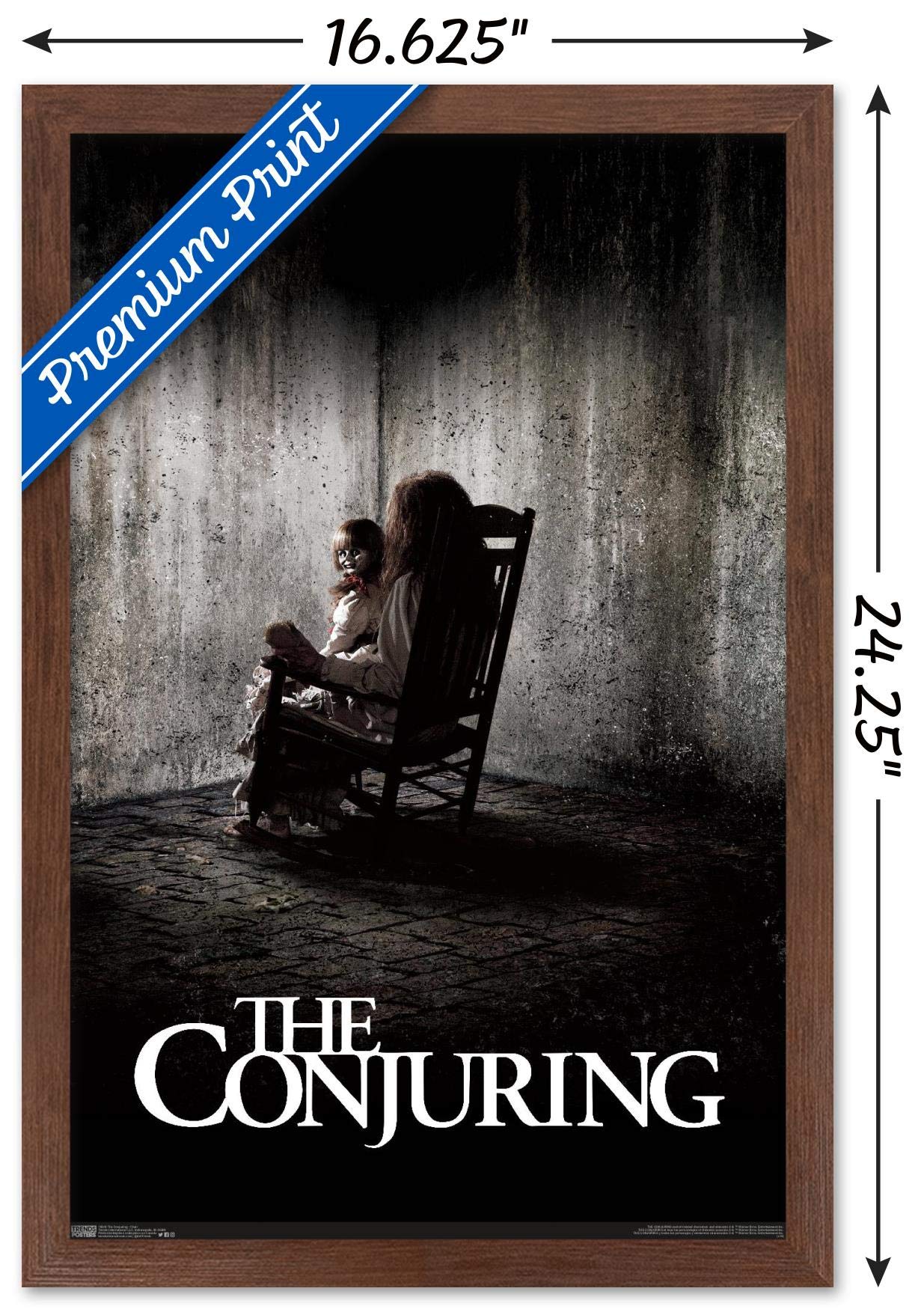 Trends International The Conjuring - Chair Wall Poster, 14.725'' X 22.375'', Mahogany Framed Version