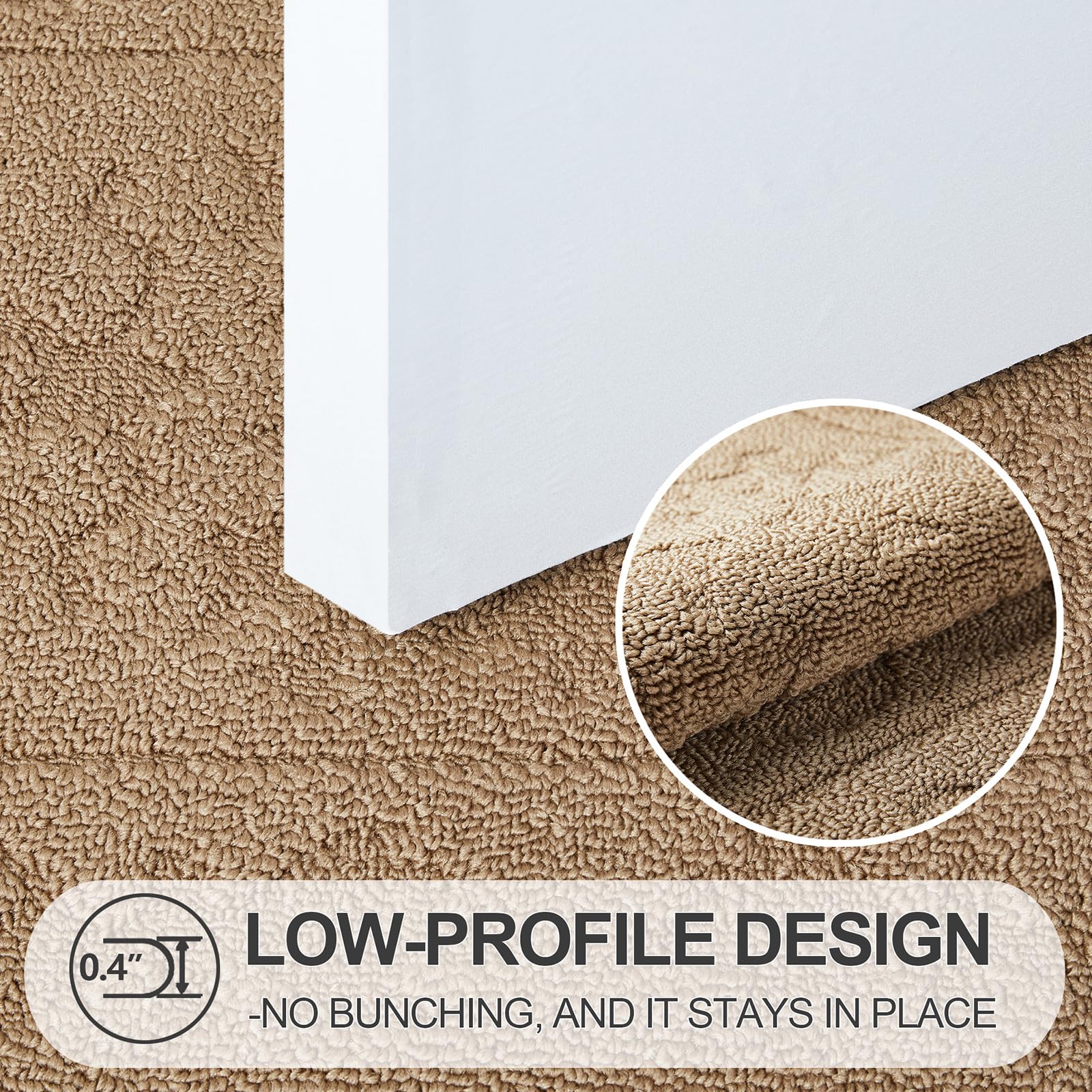 Foneyi Indoor Door Mat, Front Back Door Mat 32'' X 40'' Non-Slip Rubber Backing Door Rug, Machine Washable Entry Rug, Low Profil