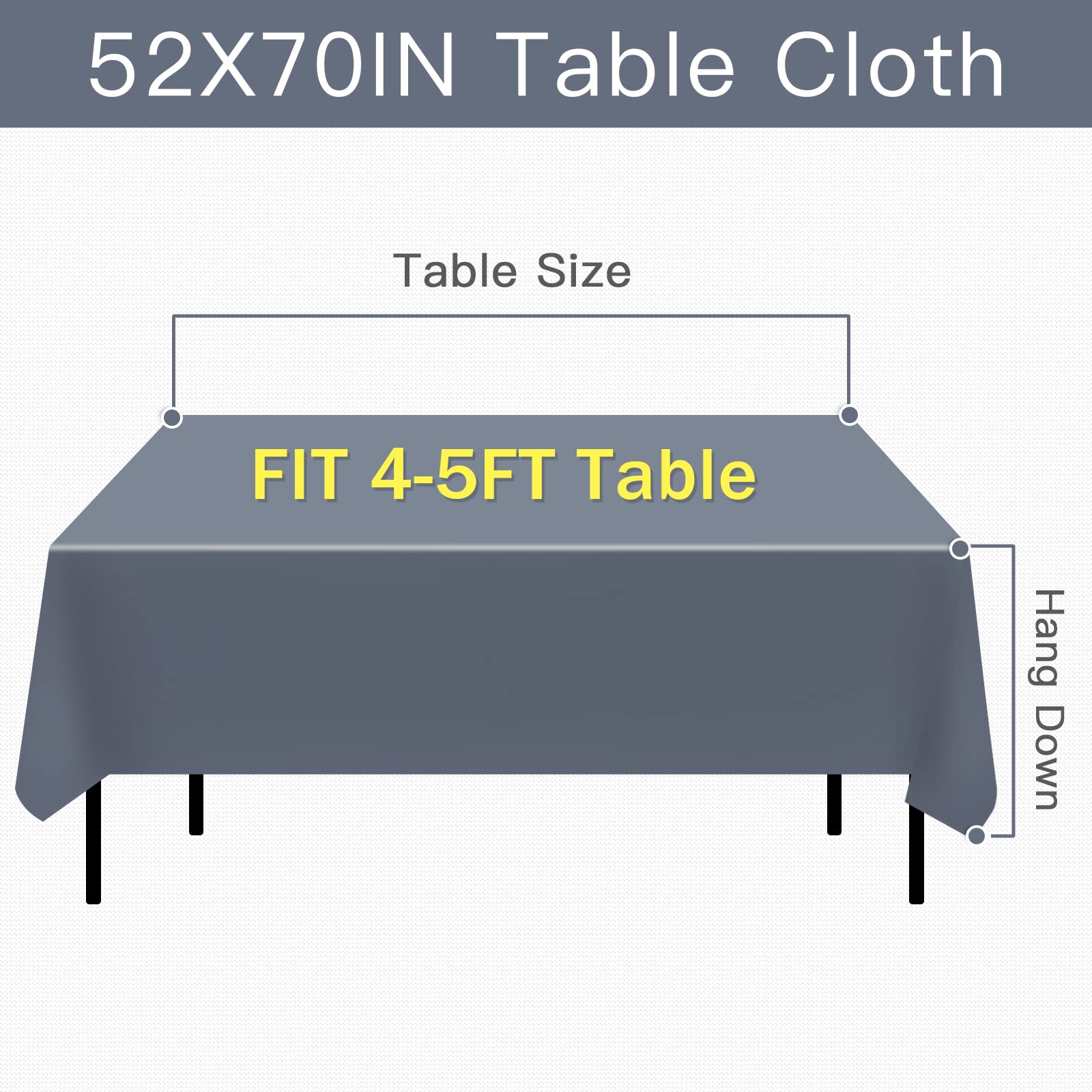Vonabem 100% Waterproof Rectangle Pvc Tablecloth, Vinyl Table Cloth Cover With Flannel Backing Oil Spill Proof Wipeable Table Cl