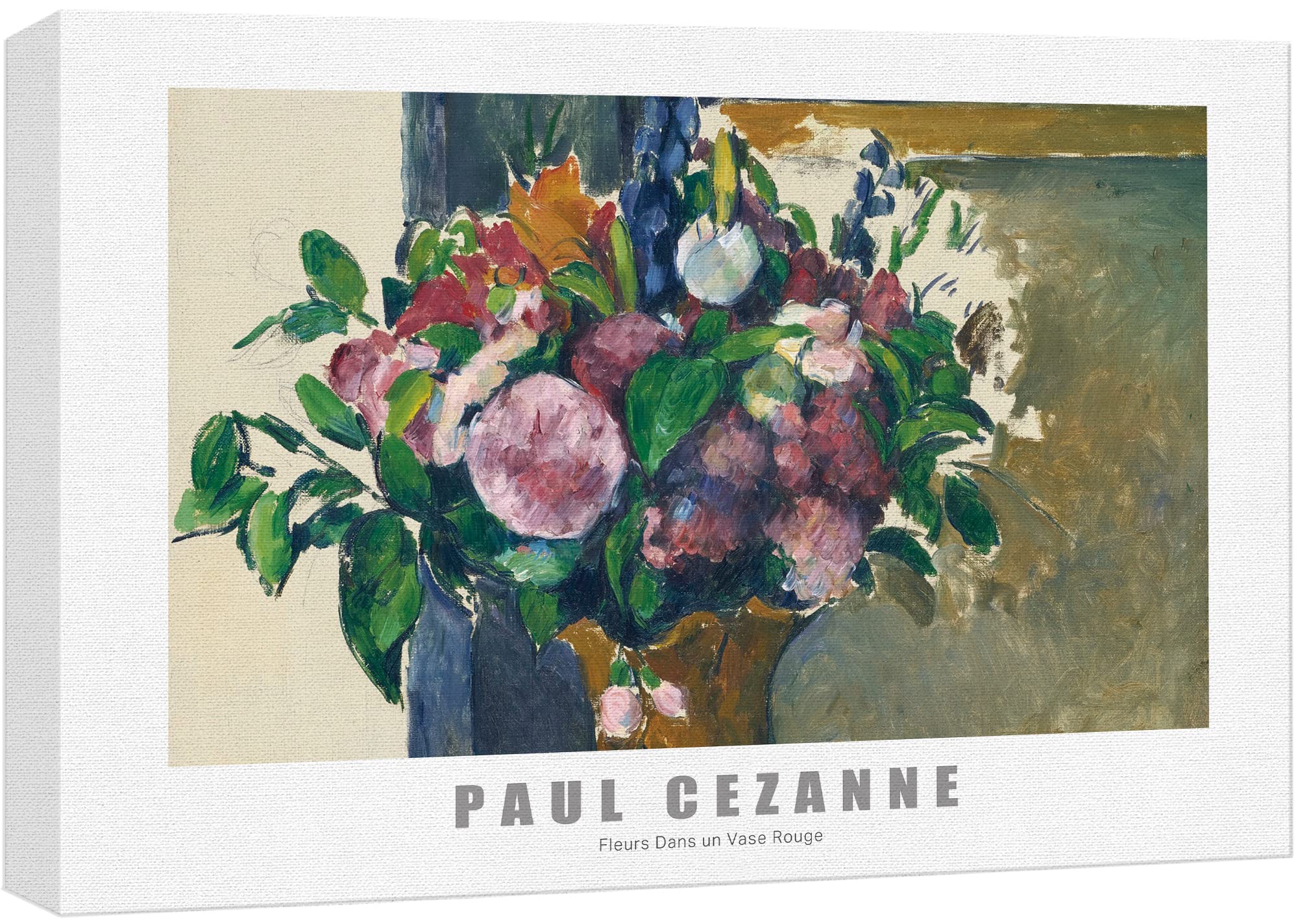 Wall26 Canvas Print Wall Art Flowers In A Vase By Paul Cezanne Historic Cultural Illustrations Fine Art Traditional Colorful For