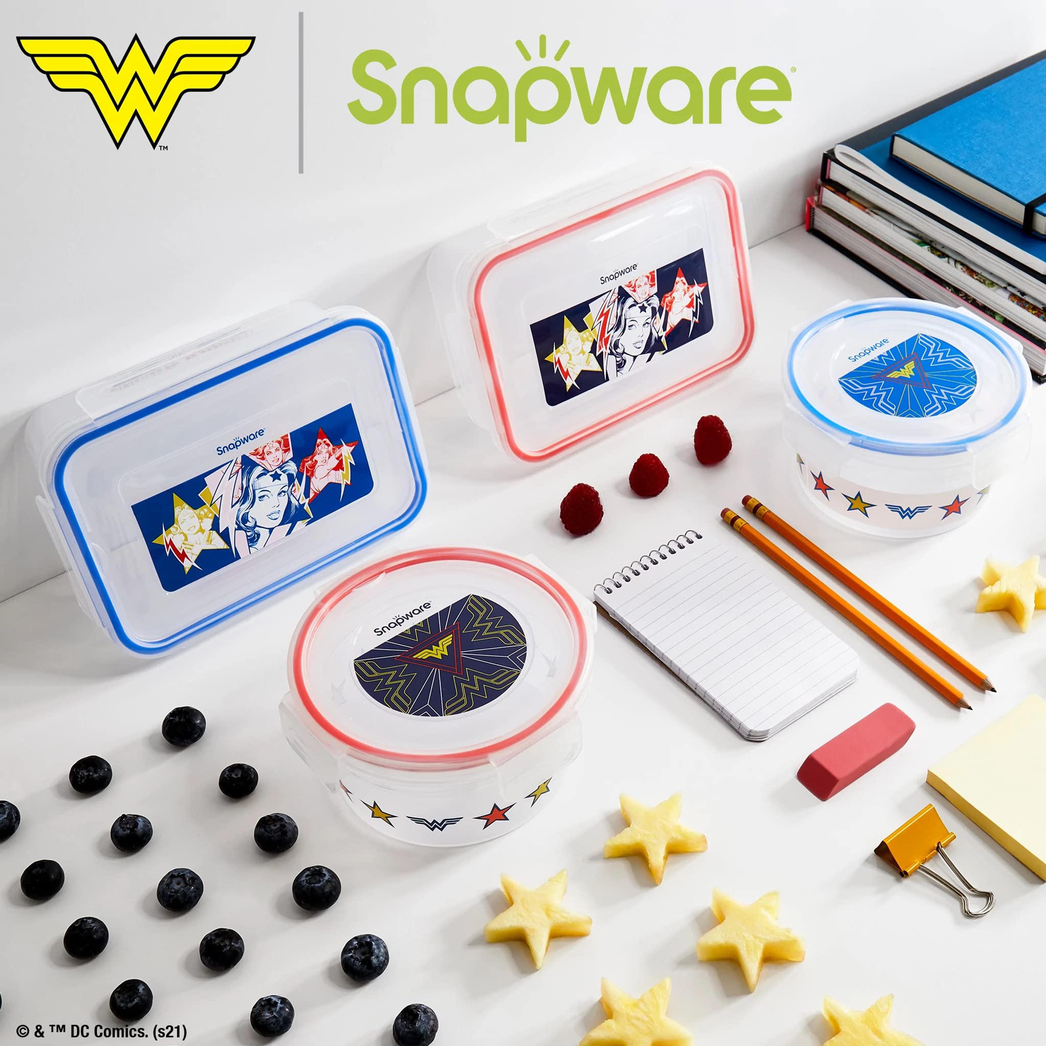 Snapware 8-Pc Plastic Food Storage Containers Set, 4.6-Cup & 3-Cup Meal Prep Containers With Lid, Bpa-Free Lids With 4 Tab Locki