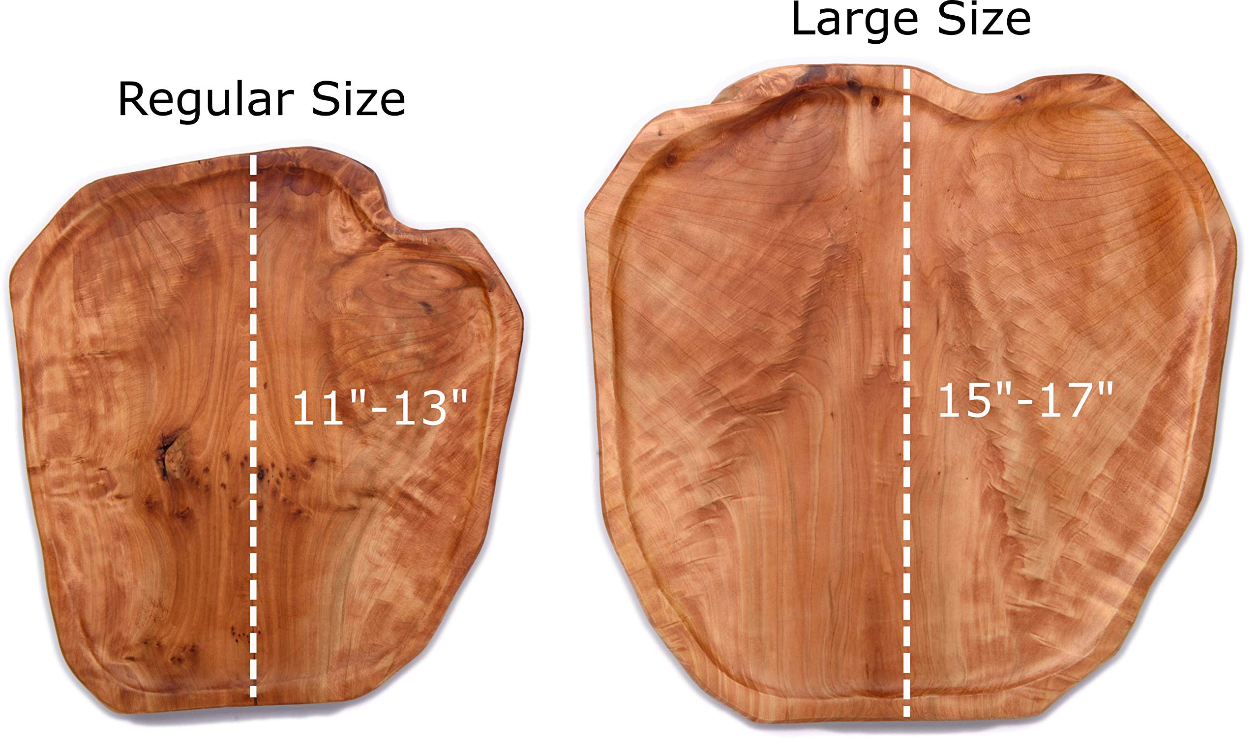 Driini Premium Handmade Root Wood Lazy Susan Turntable Organizer - Rustic Wooden Serving Platter Cheese Board (12'')