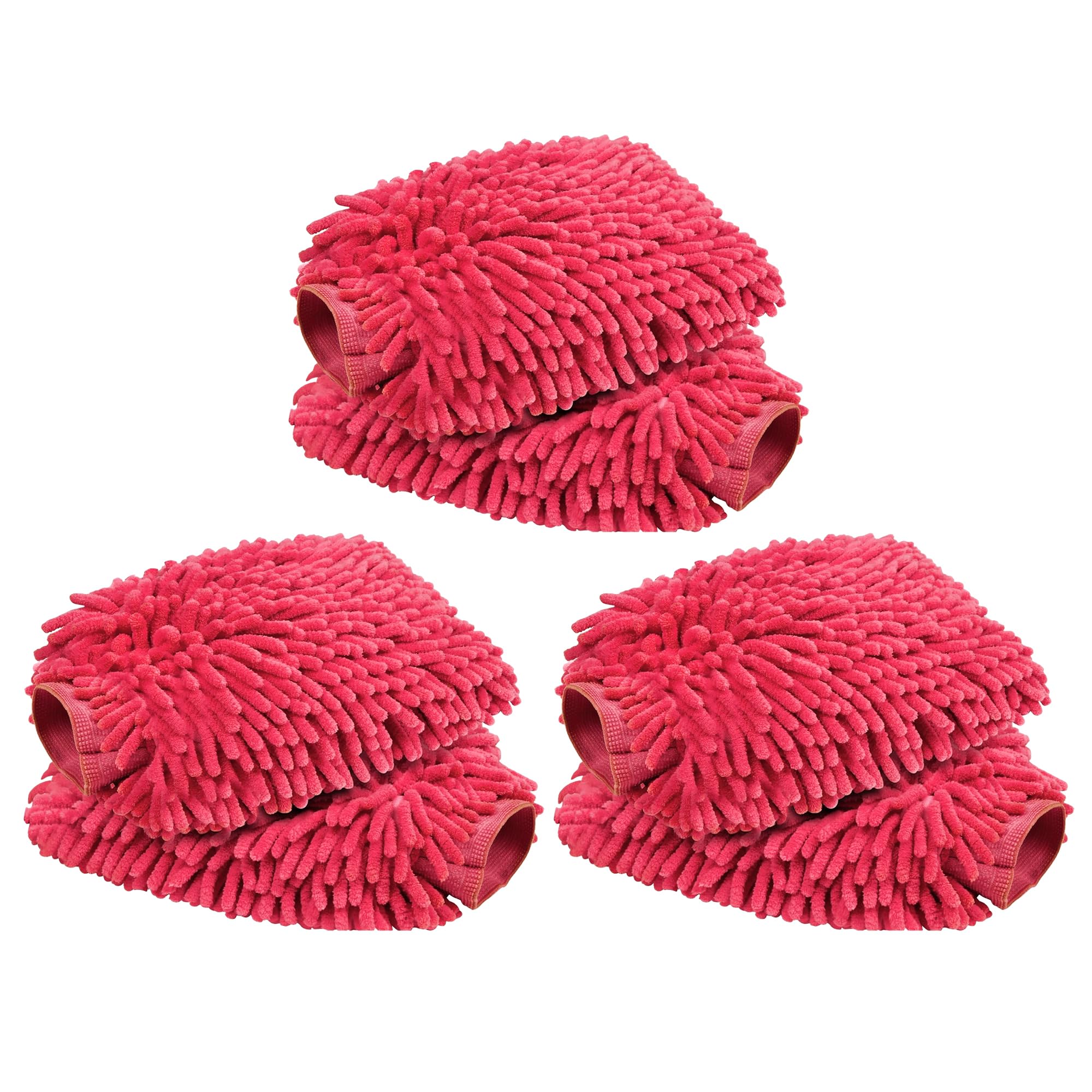Kuber Industries Pack Of 6 Multipurpose Microfiber Glove Duster For Home Cleaning | Soft & Reusable Dusting Cloth/Dust Cleaner -