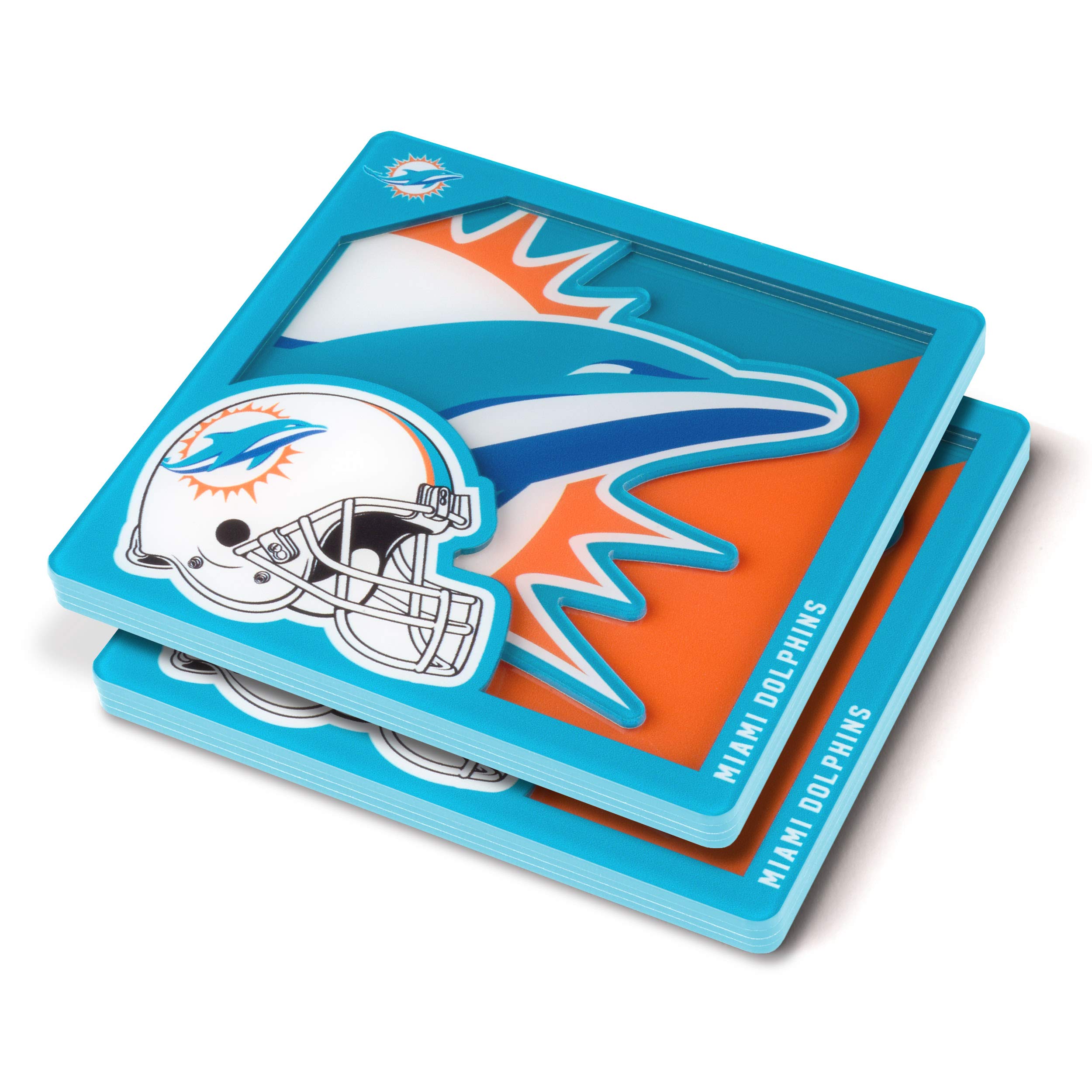Youthefan Nfl Miami Dolphins 3D Logo Series Coasters