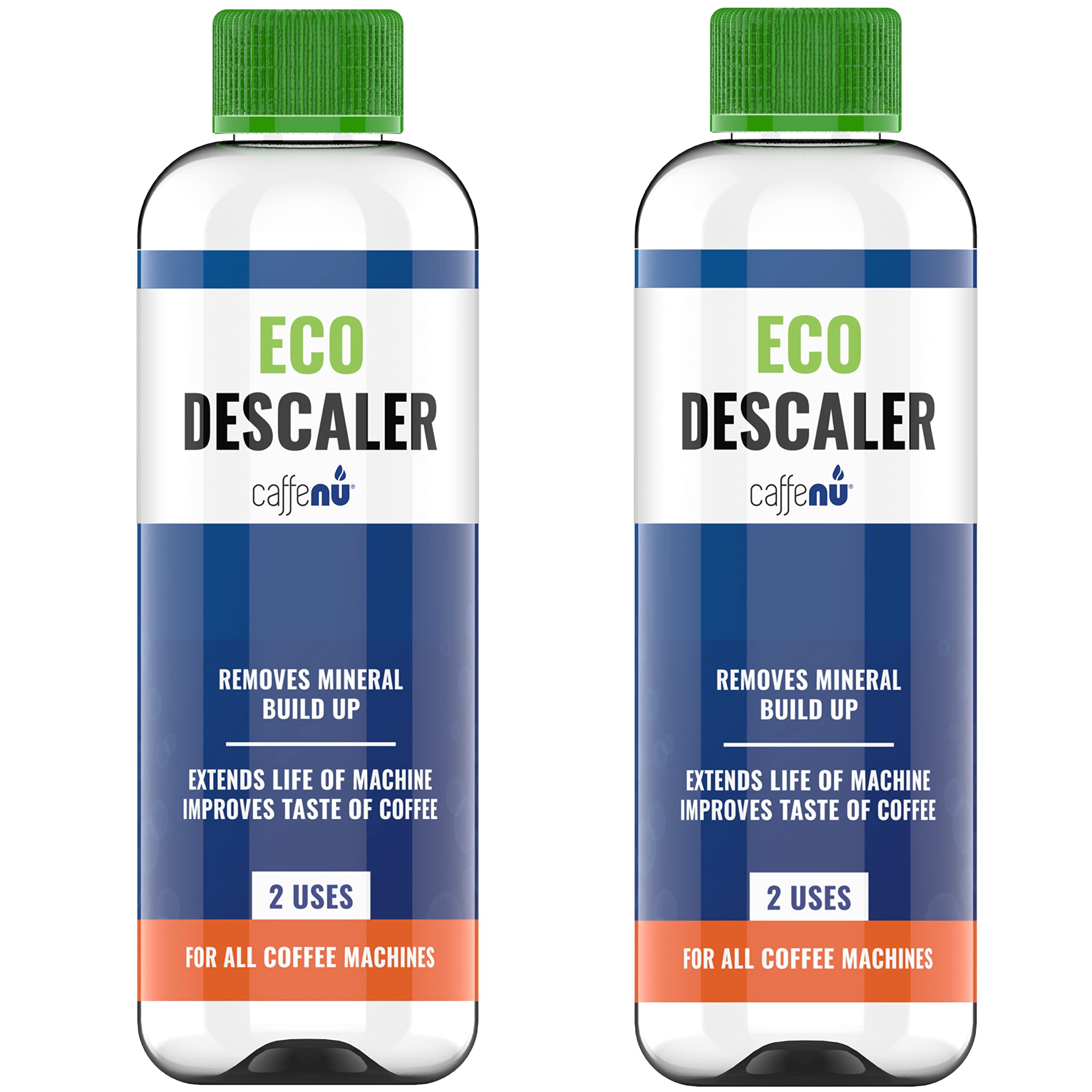 Caffenu Descaling Solution For Keurig Machines (2 Bottles - 4 Uses). Universal Descaler Compatible With Keurig, Breville, Nespre