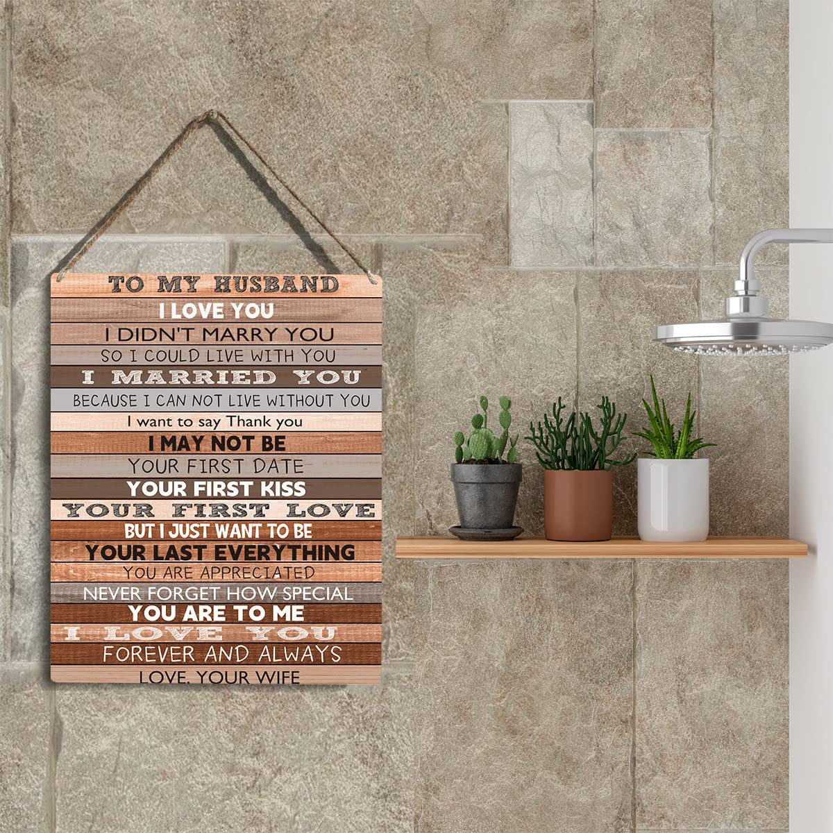 Husband Birthday Gift To My Husband Gifts Wooden Hanging Sign Anniversary Birthday Wedding Valentines Day Fathers Day for Men Hu