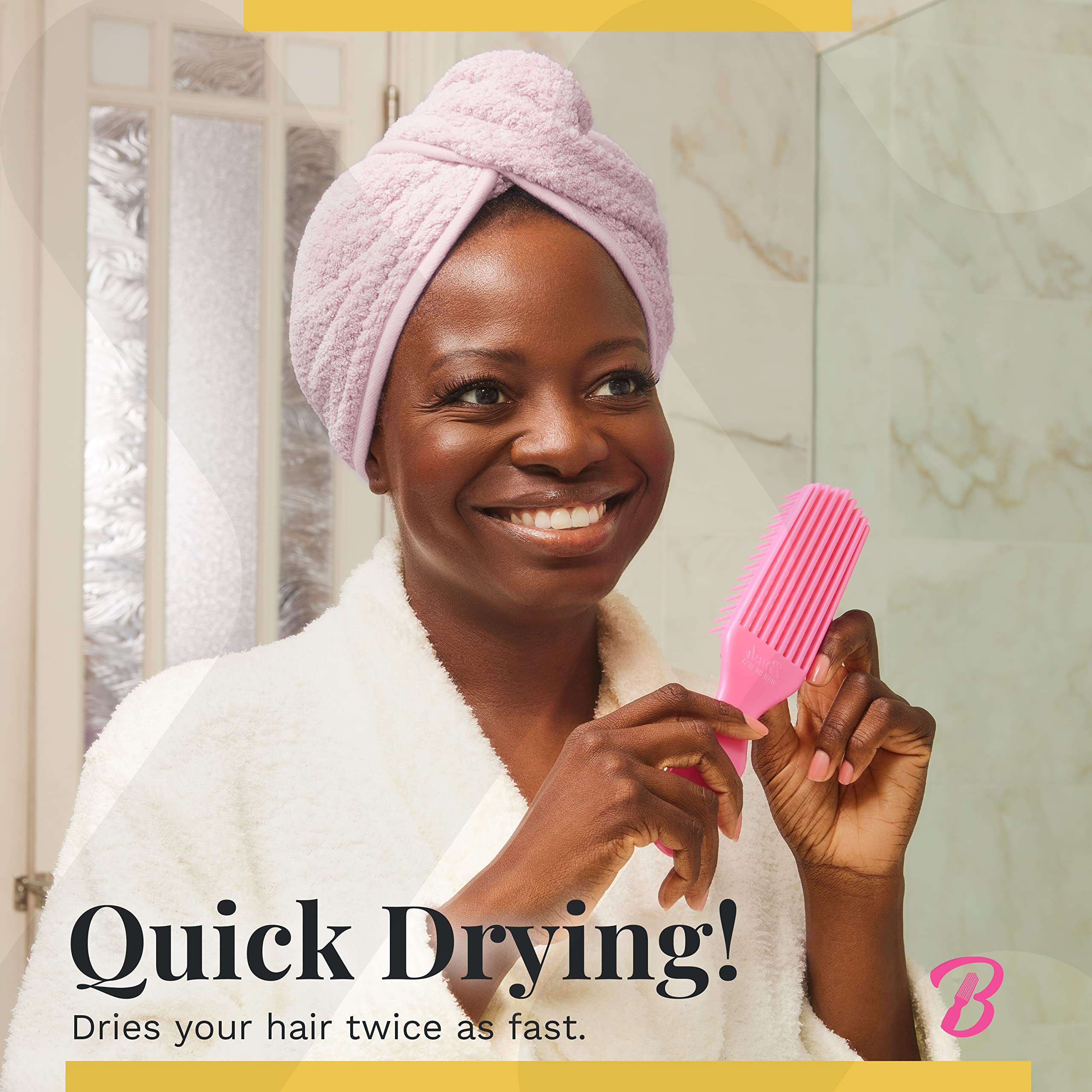 Felicia Leatherwood Microfiber Hair Towel Wrap - Quick Drying, Anti Frizz & Gentle on Hair - Easy to Use, Saves Time, Lightweigh