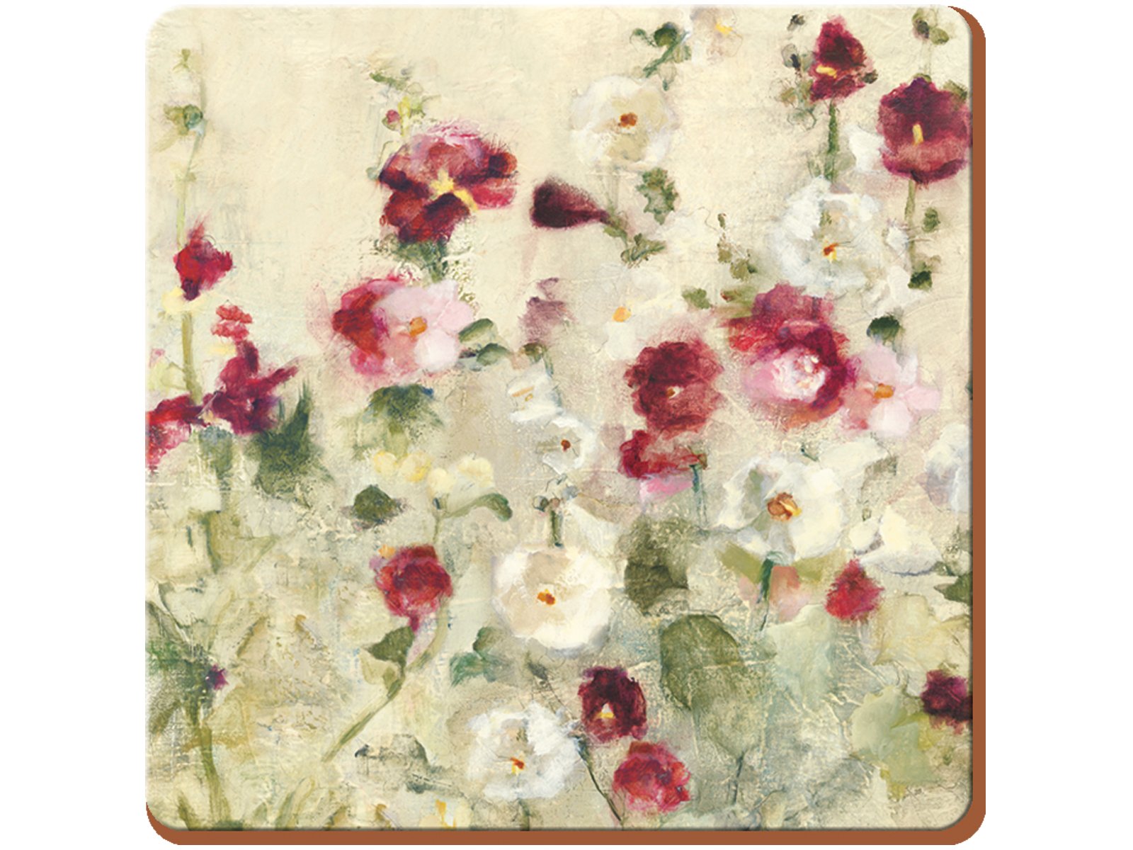 Creative Tops Set Of 6 Wild Field Poppies Premium Cork-Backed Coasters, Multi-Colour, 6 Piece