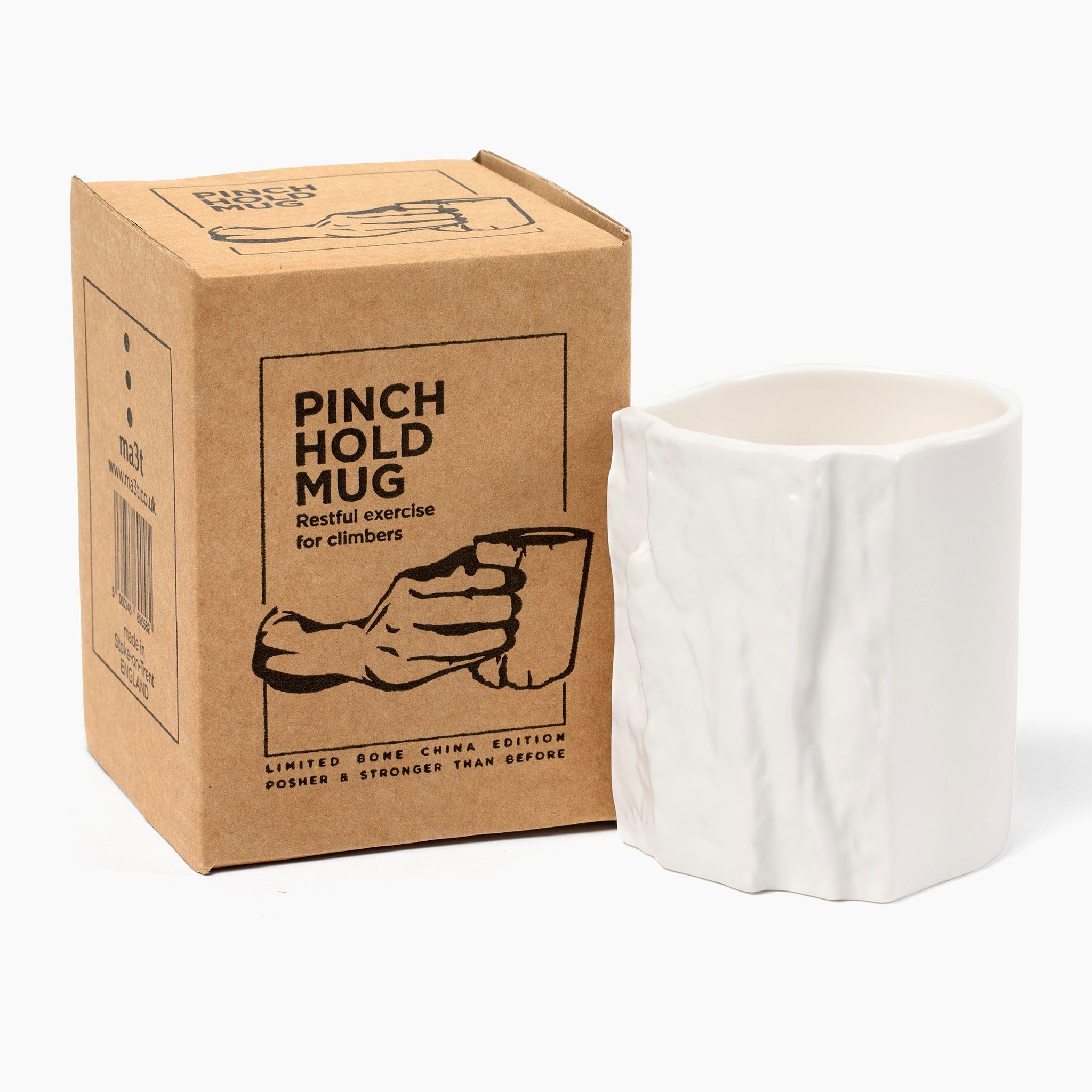 Pinch Hold Mug  Limited Bone China Edition | Climbing Mug | Rock Climber Gift | 12oz