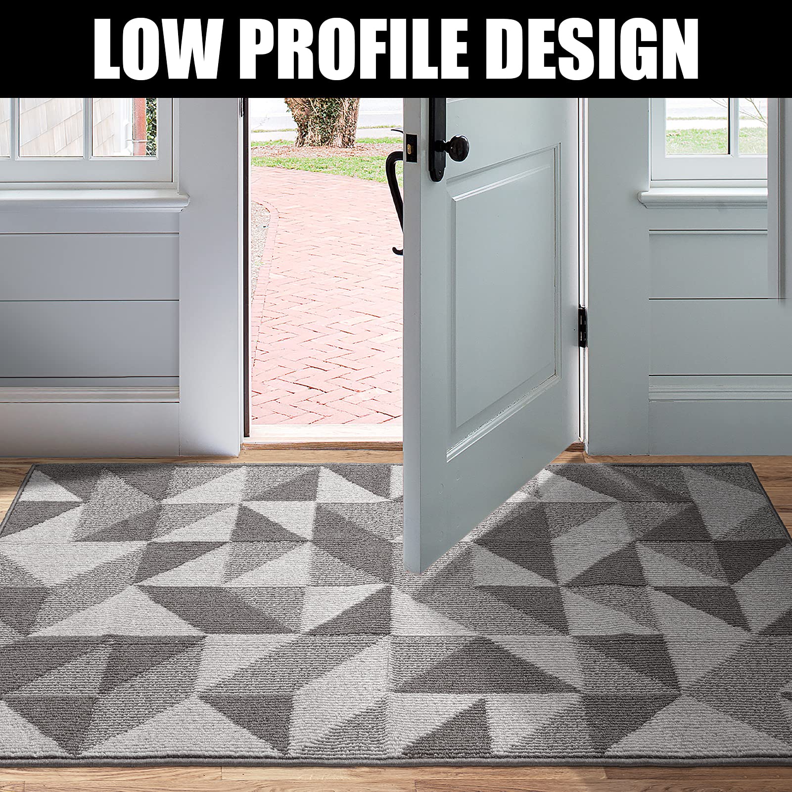 Indoor Doormat 36''X 59'', Absorbent Front Back Door Mat Floor Mats, Rubber Backing Non Slip Door Mats Inside Mud Dirt Trapper E