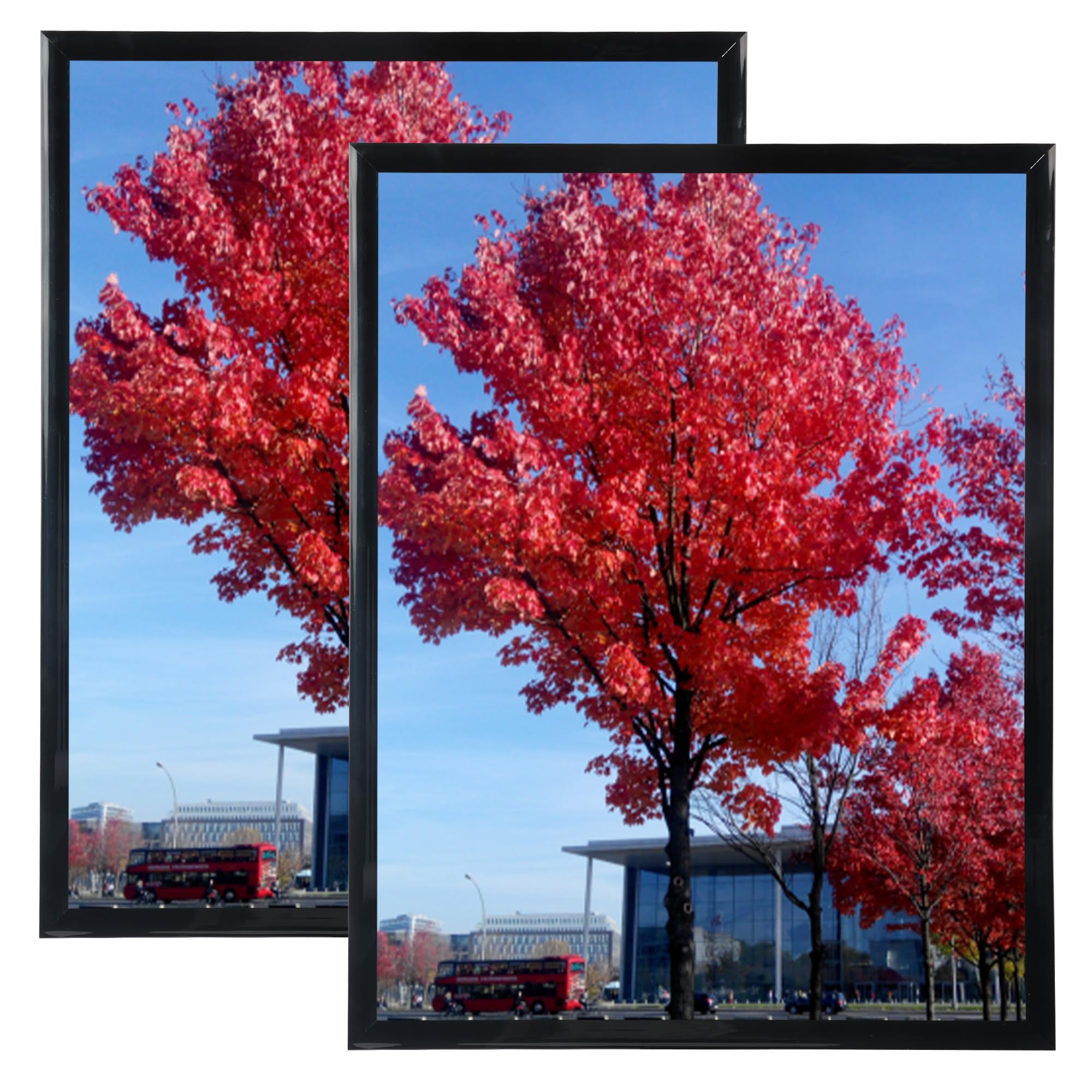Medog 14x18 Poster Frame Black, Display Pictures 11x14 Picture Frame Set of 2,or With Mat 14x18 Poster Gallery Frame