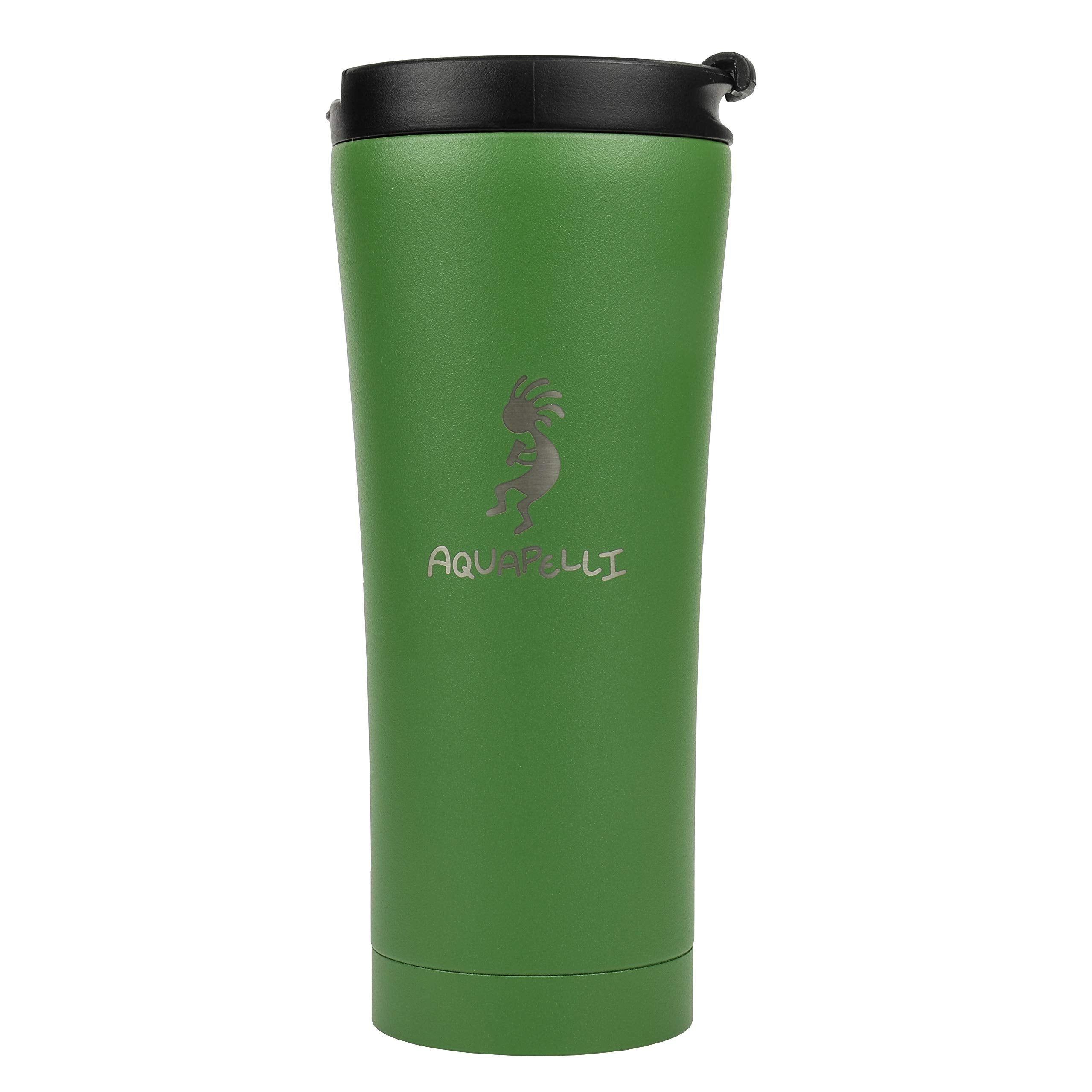 Aquapelli Vacuum Insulated Travel Coffee Mug, 16 Ounces, Willow Green